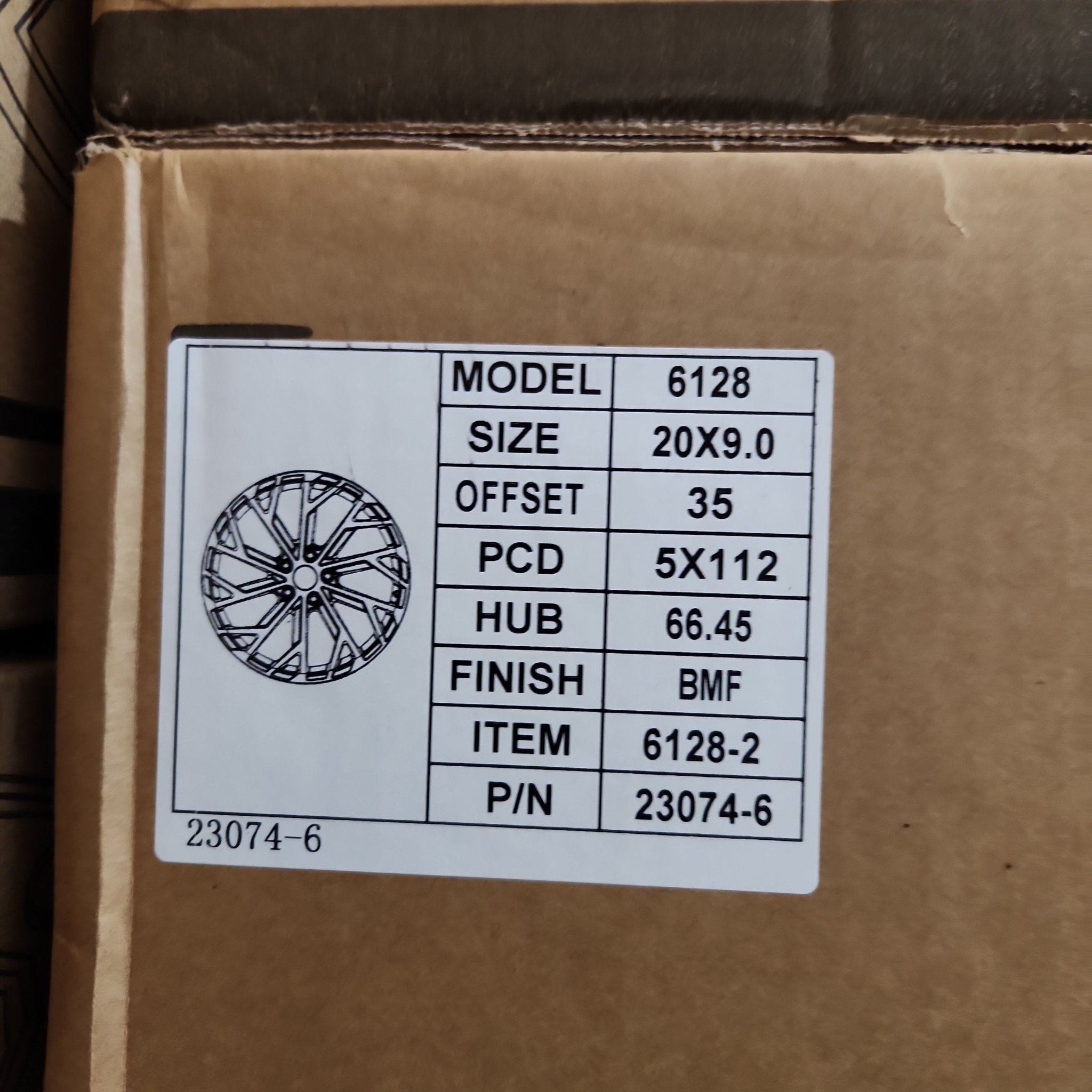 6128 20X9.0 5X112 BLACK MACHINE FACE