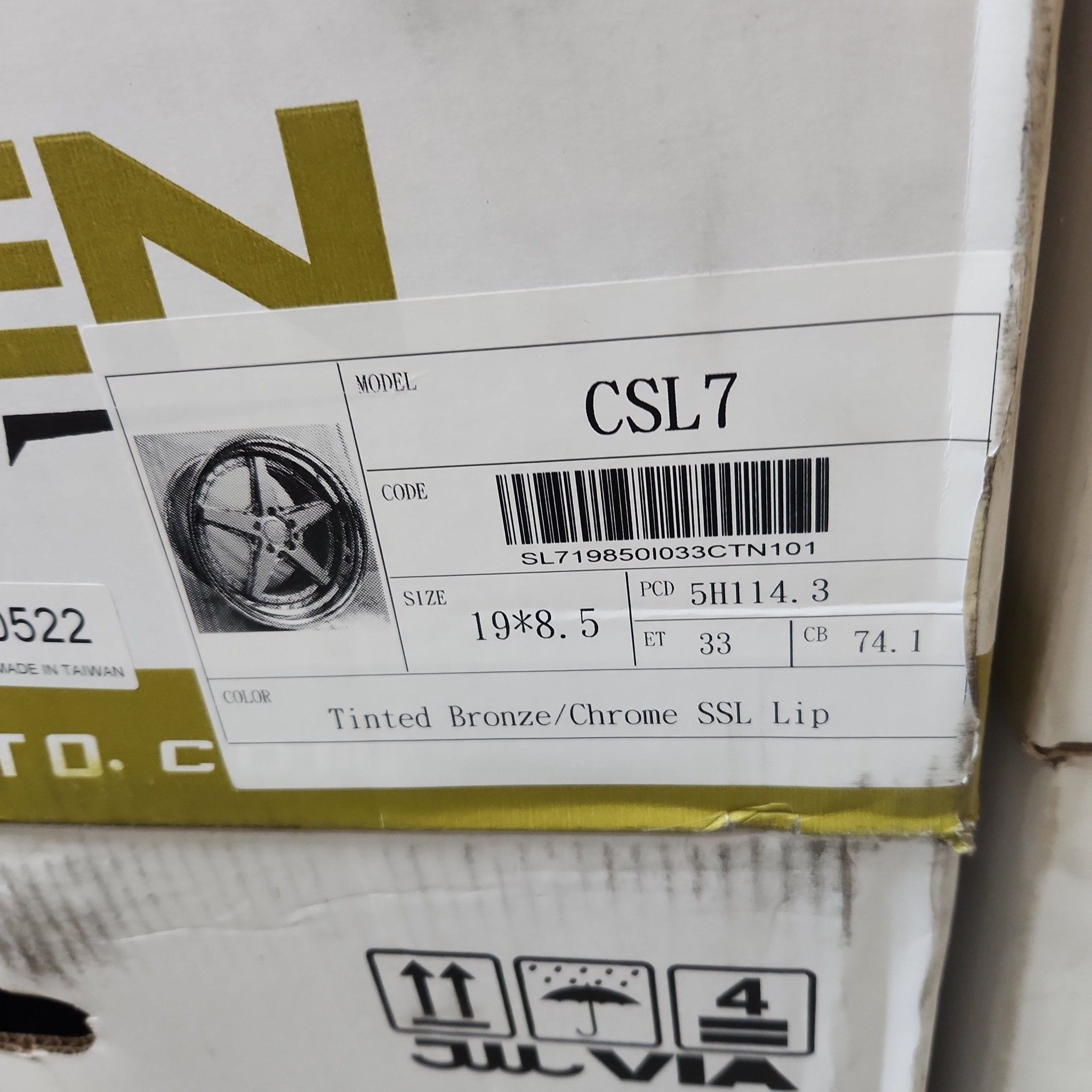 RENNEN CSL7 WHEELS 19X8.5 5X4.5 TINTED BRONZE/ CHROME SSL LIP