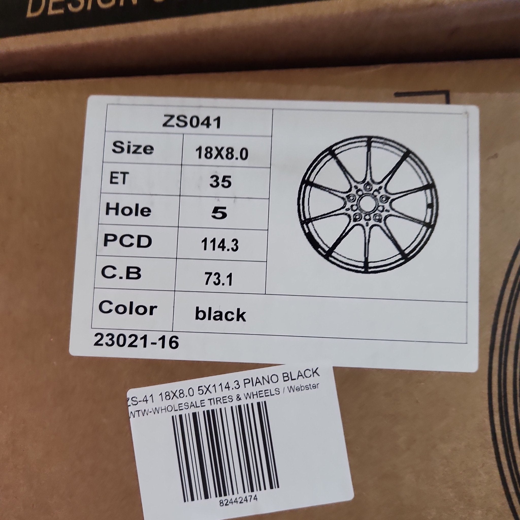 ZS-41 18X8.0 5X114.3 PIANO BLACK