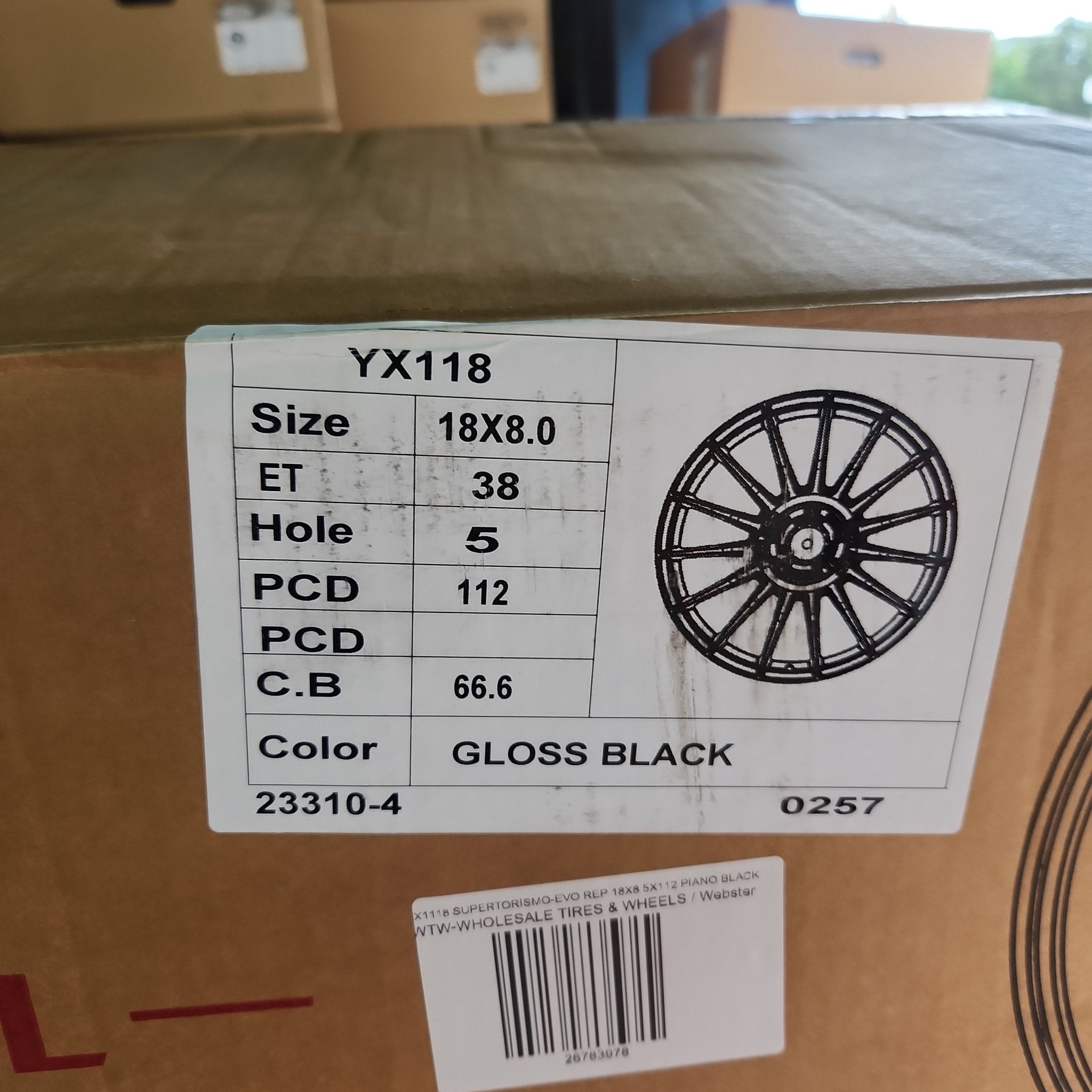 YX118 SUPERTORISMO-EVO REP 18X8 5X112 PIANO BLACK