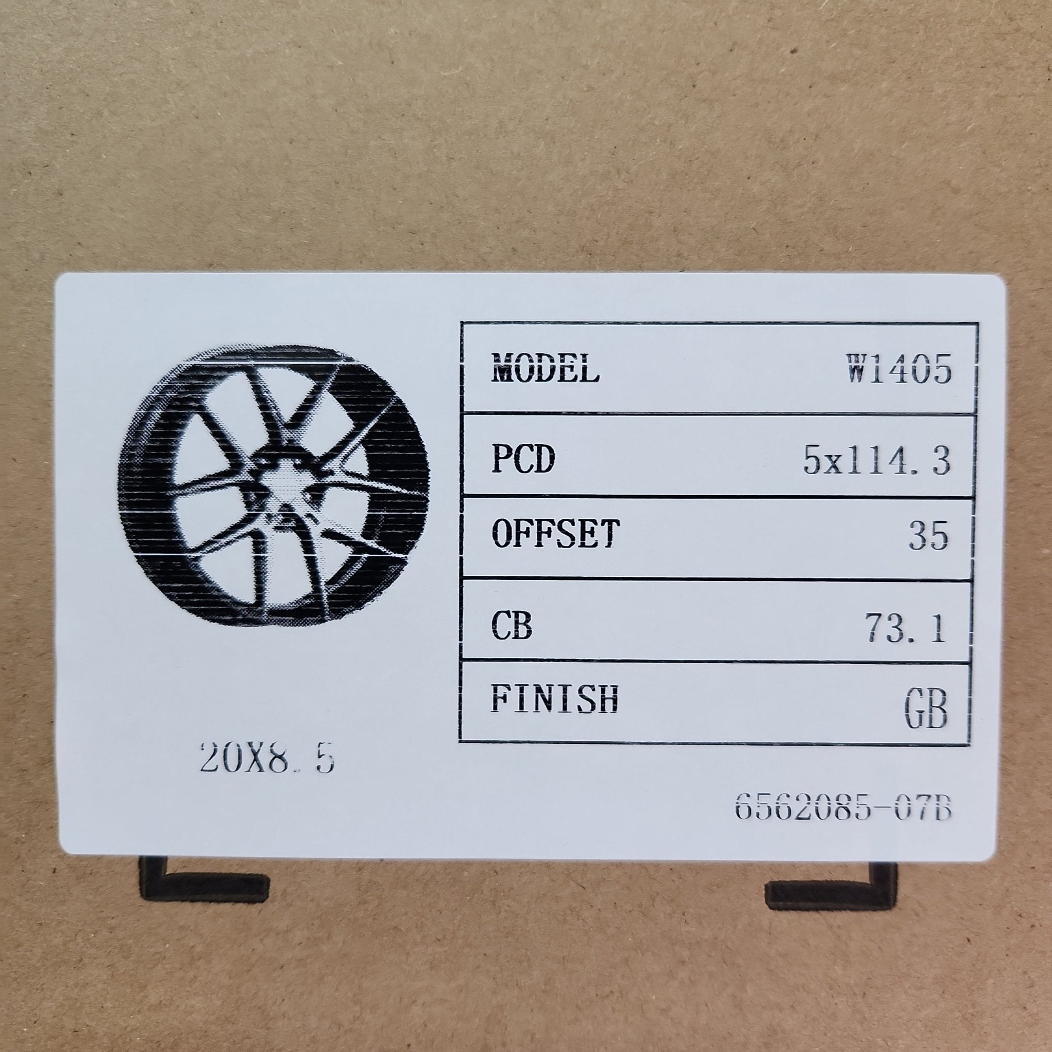 W1405 20X8.5 5X114.3 GLOSS BLACK