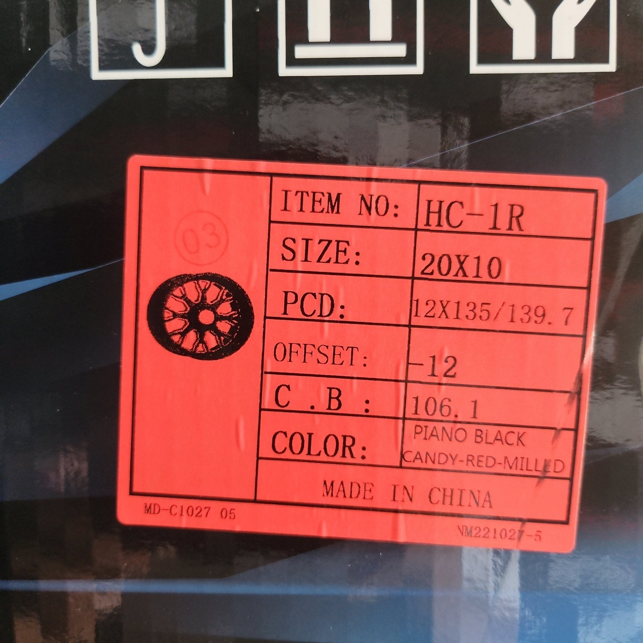 HELIUM HC-1-RM 20x10 6x135 / 6x139.7 PIANO BLACK W/CANDY RED MILLING