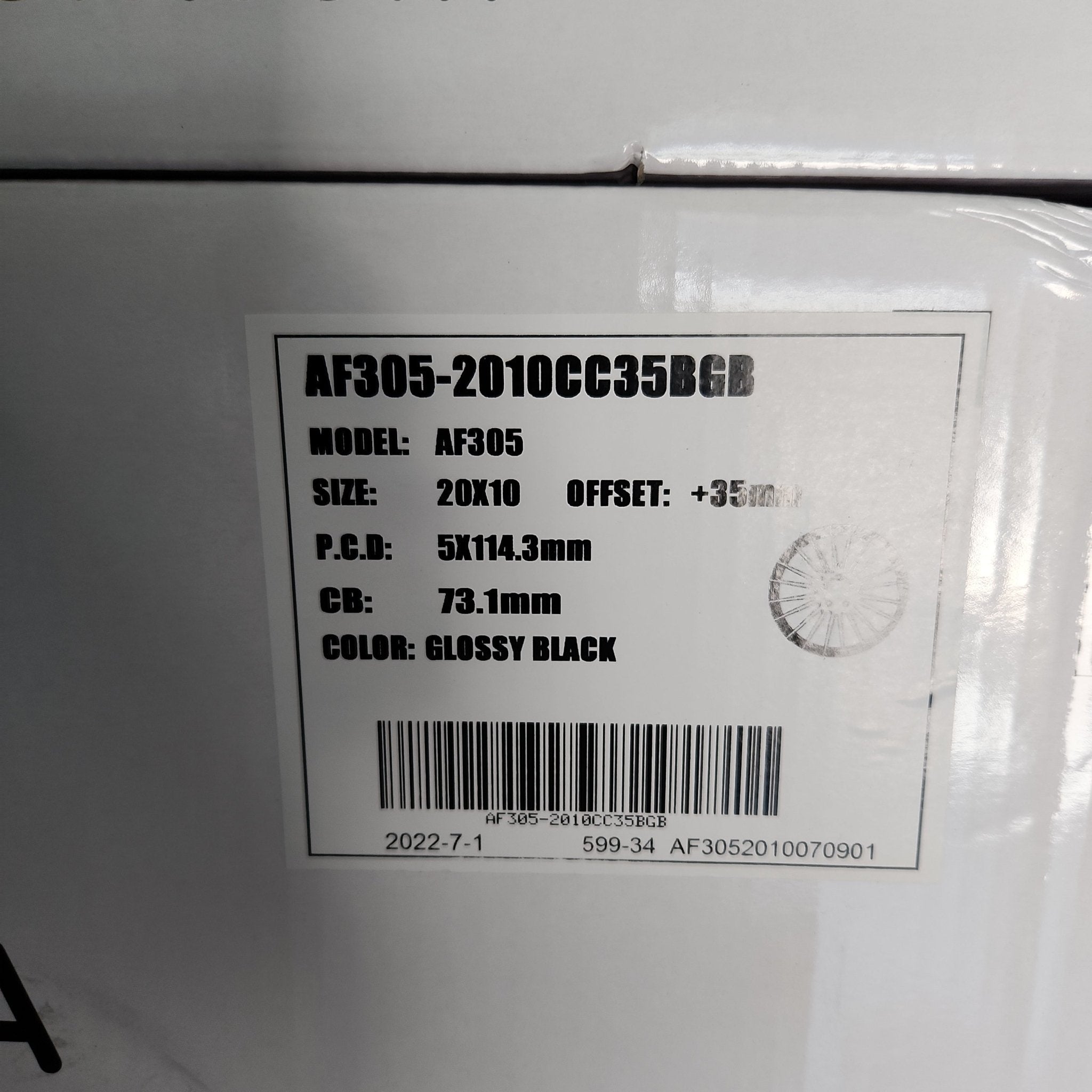 ALFINA AF305 20X10 5X114.3 GLOSS BLACK