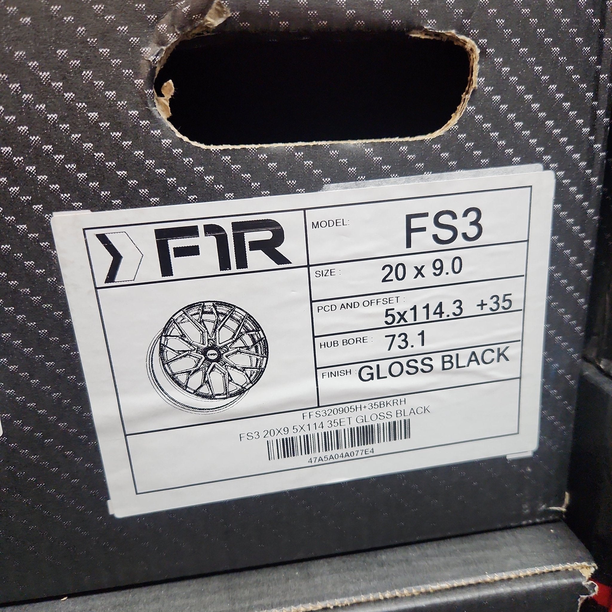 FS3 20X9 5X114 GLOSS BLACK