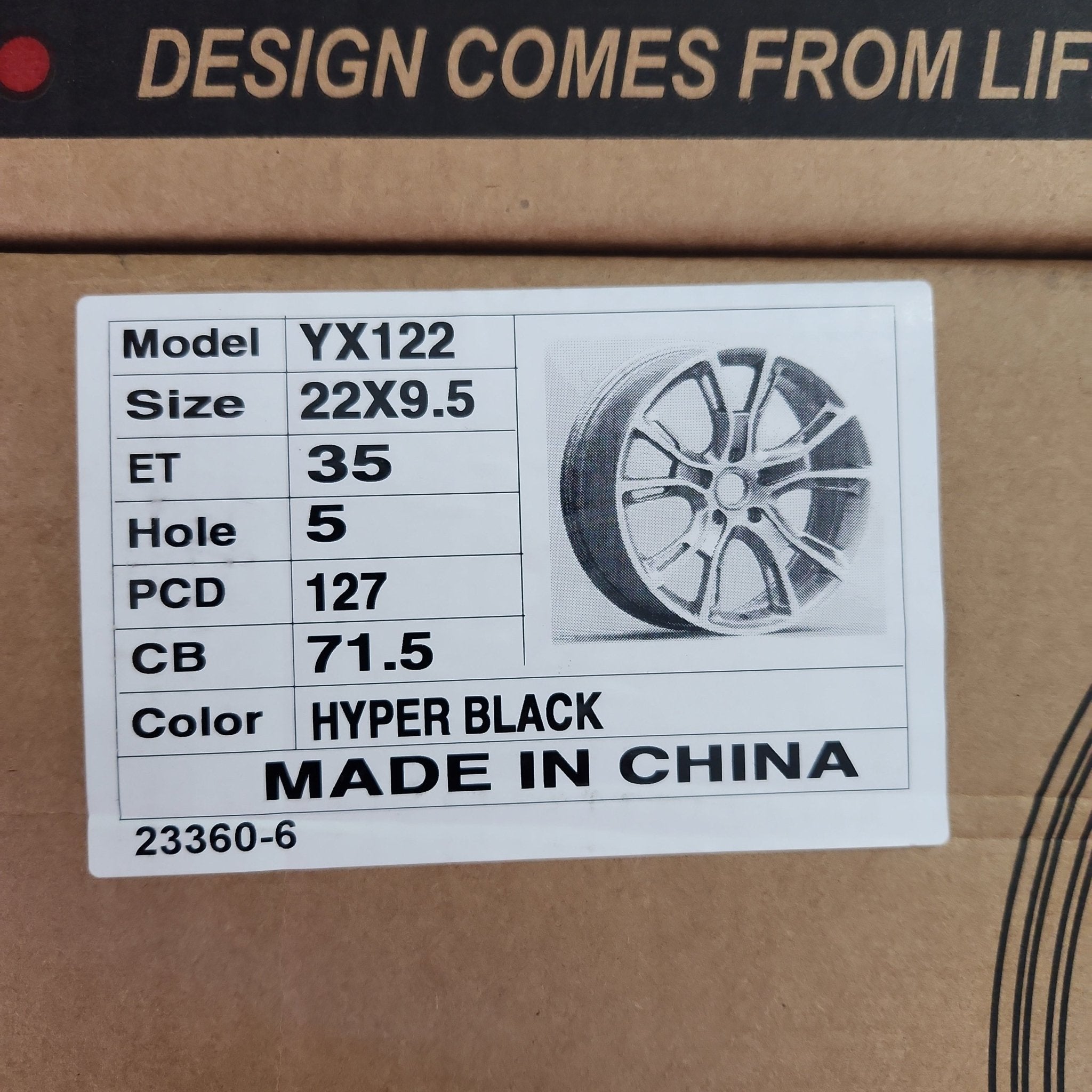 OE SPYDER MONKEY 22x9.5 5x127 HYPER BLACK