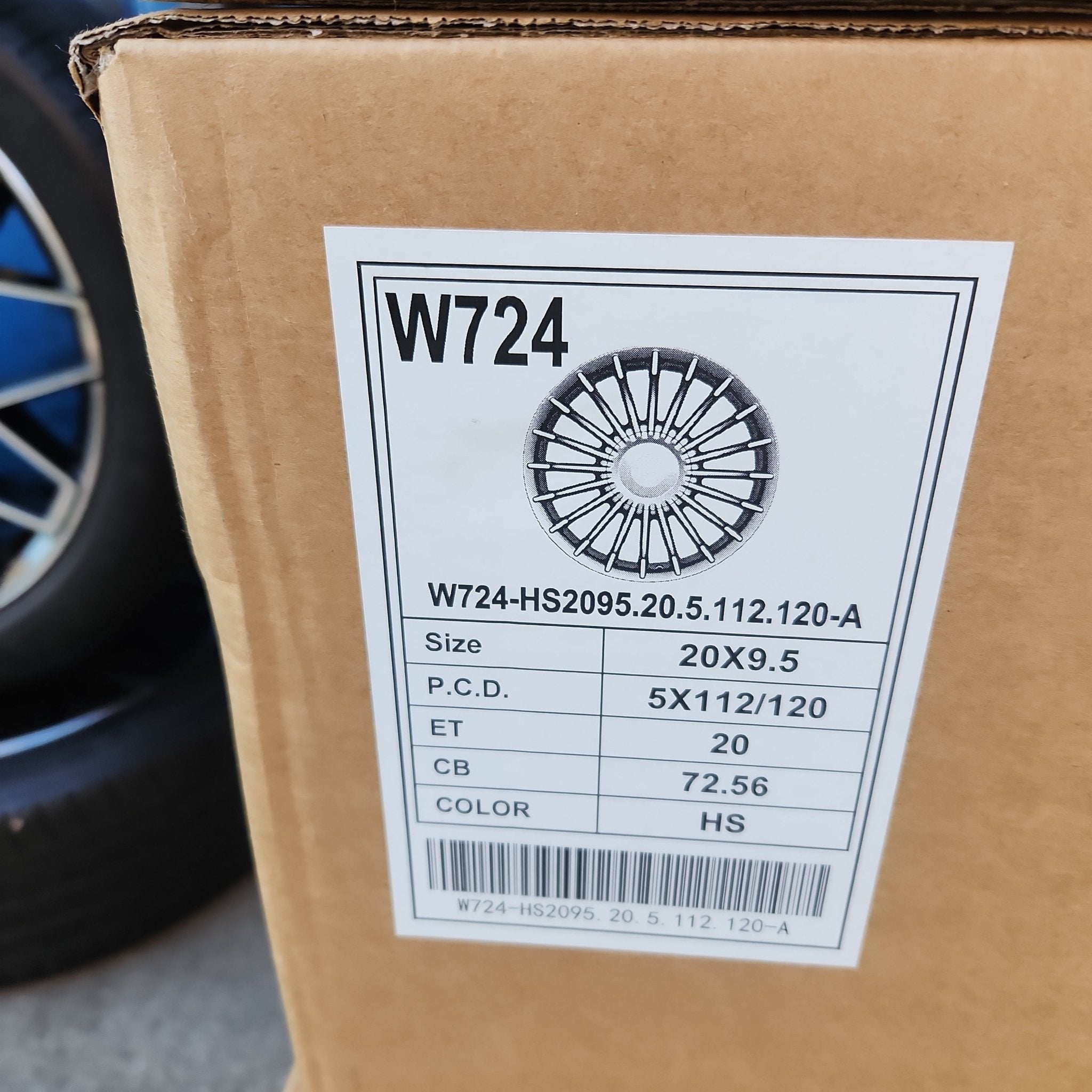 W724 20x9.5 5x112 / 5x120 HYPER SILVER
