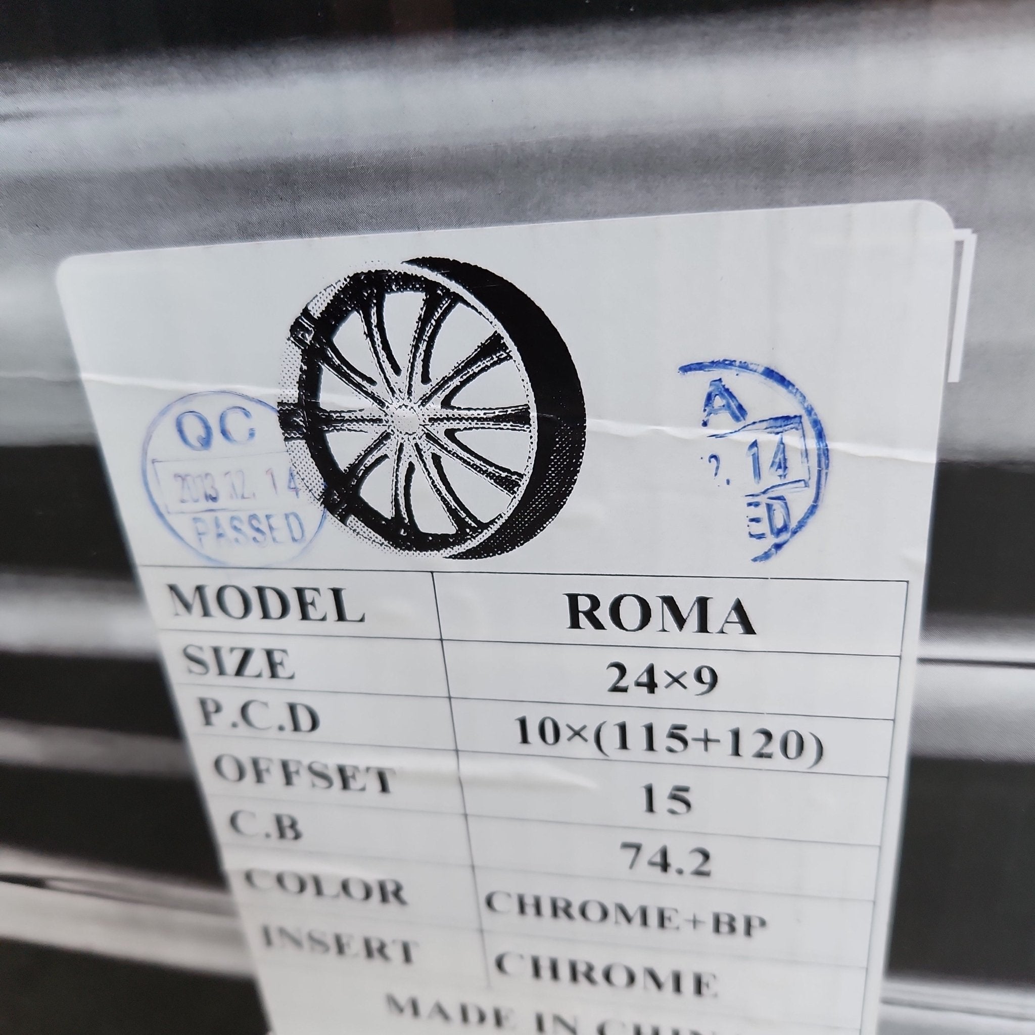 VENICE ROMA 24X9 5X115- 5X120 PIANO BLACK