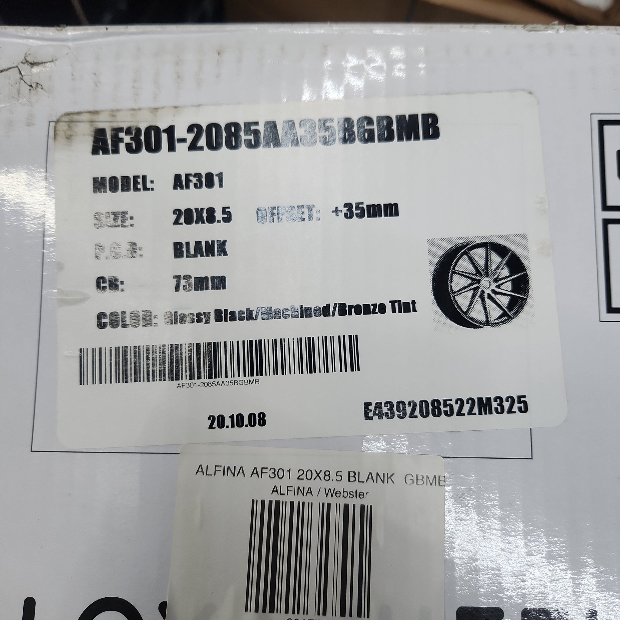ALFINA AF301 20X8.5 5x114.3 GBMB