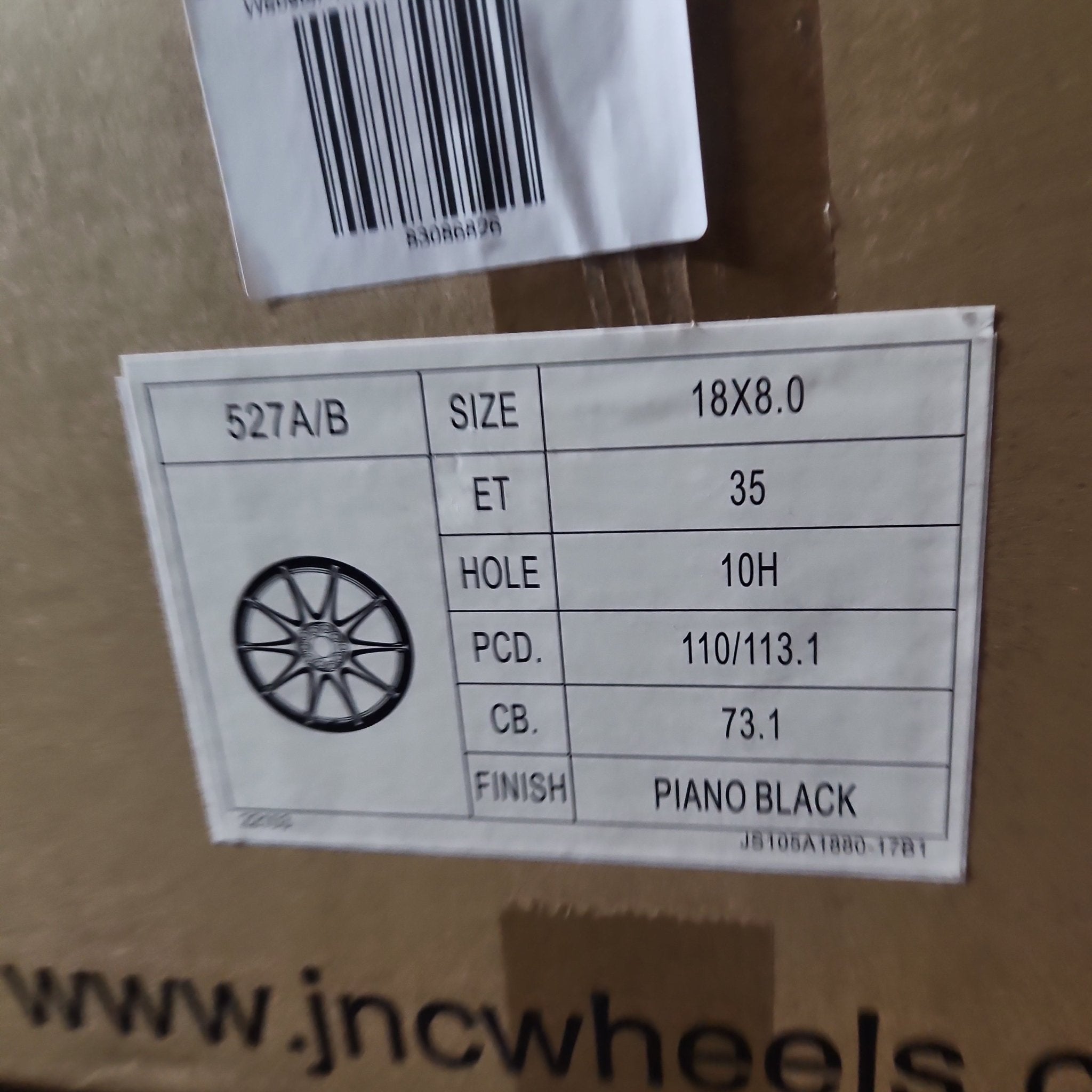 JNC 527 18X8.0 5X110 5X114.3 PIANO BLACK