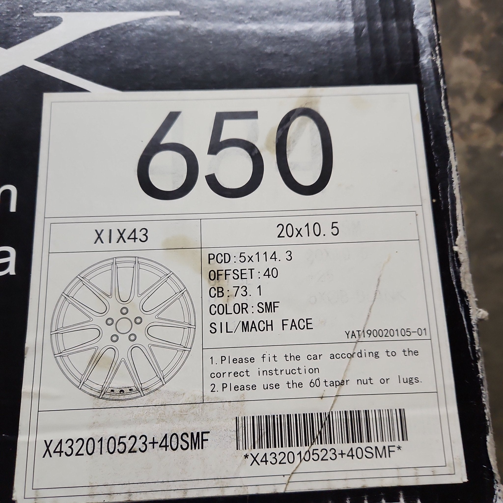 XIX X43 20X10.5 5X4.5 SILVER MACHINE FACE
