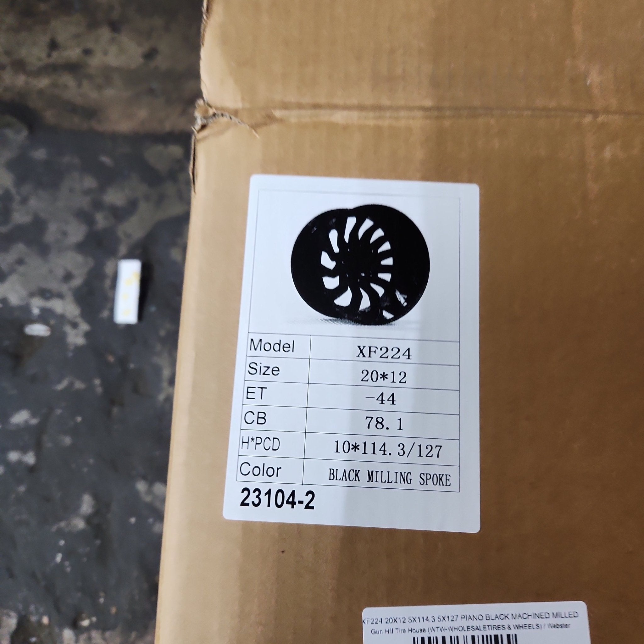 XF224 20X12 5X114.3 5X127 PIANO BLACK MACHINED MILLED