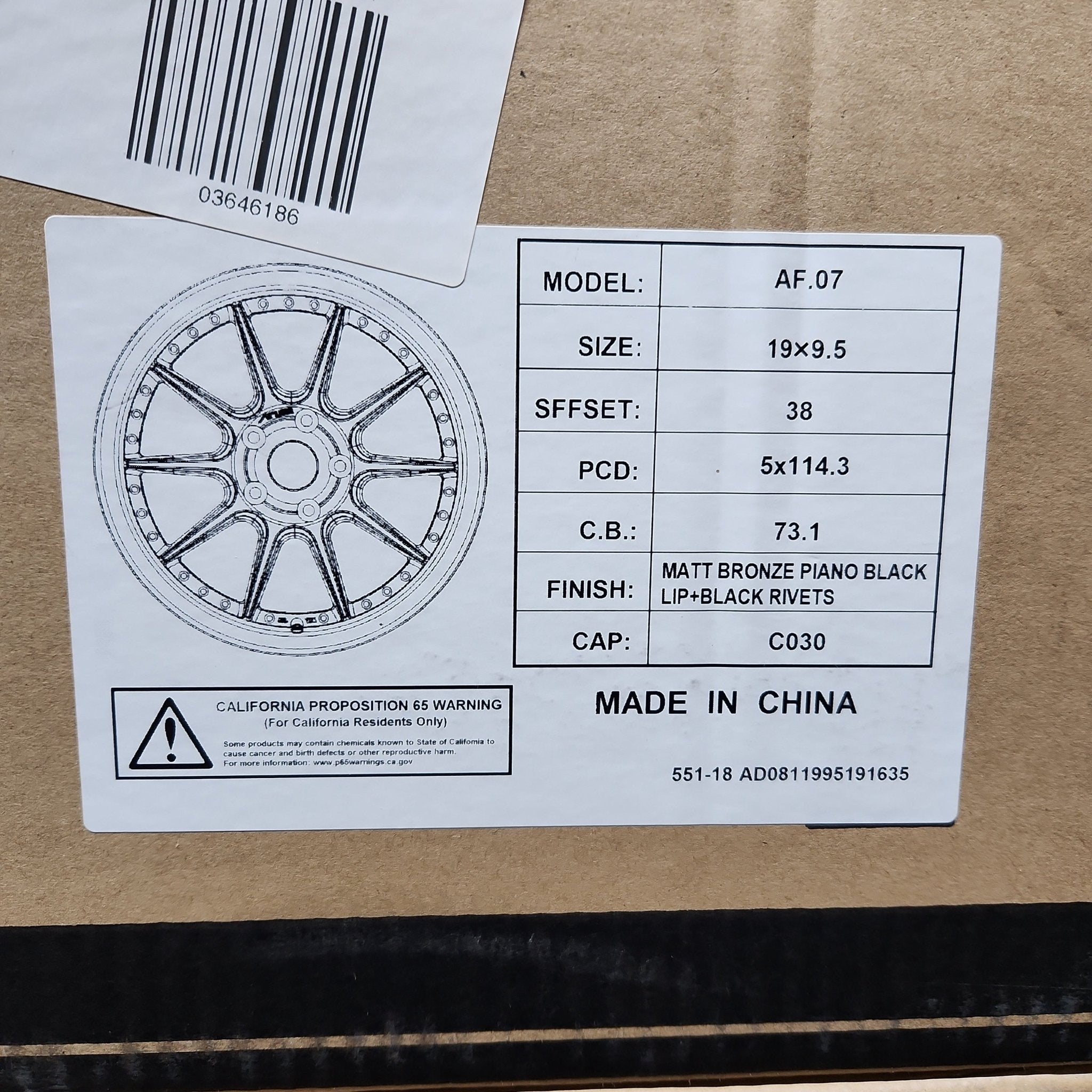 ARUIS AF07 19x9.5 5x4.5