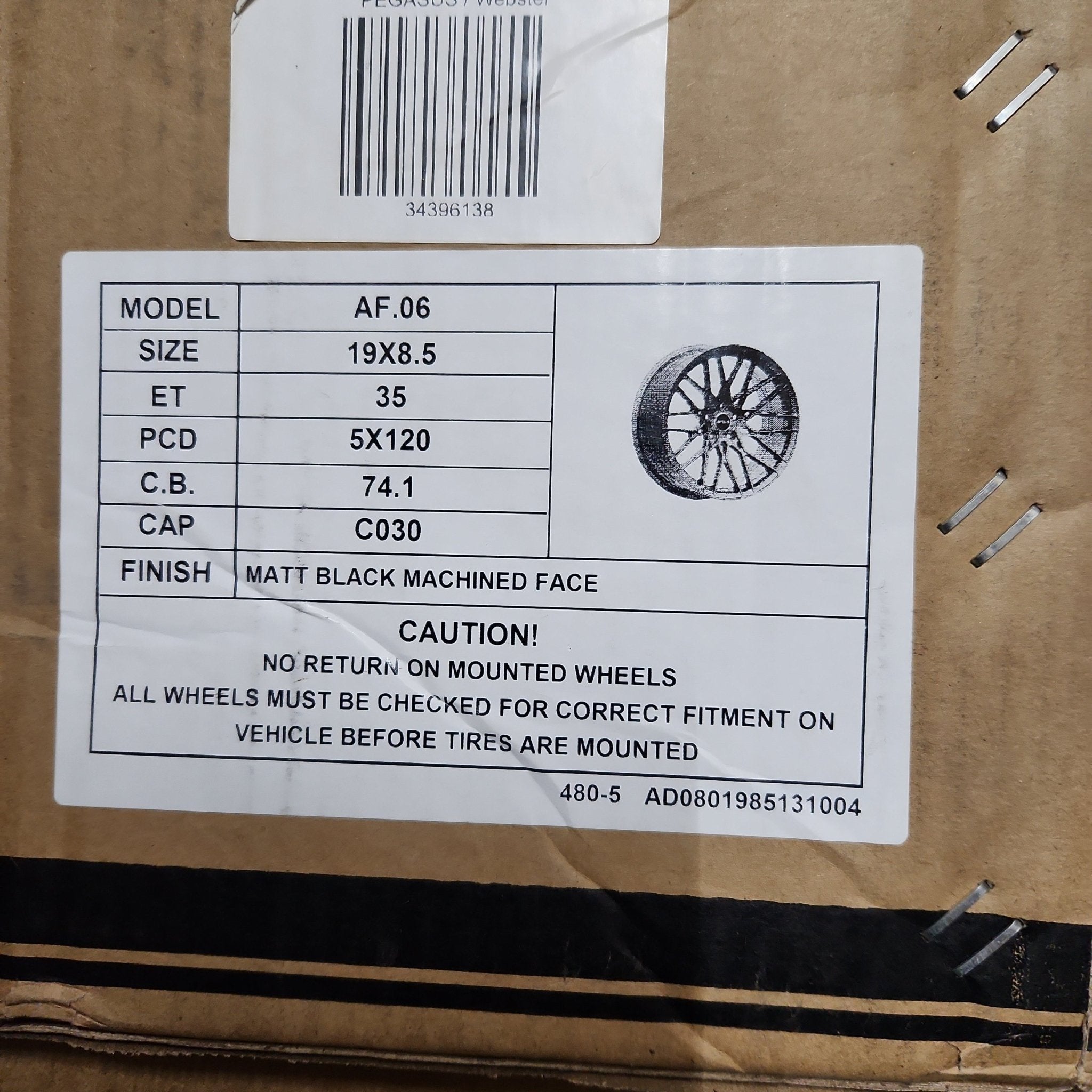 PEGASUS AF06 19X8.5 5X120 MBMF
