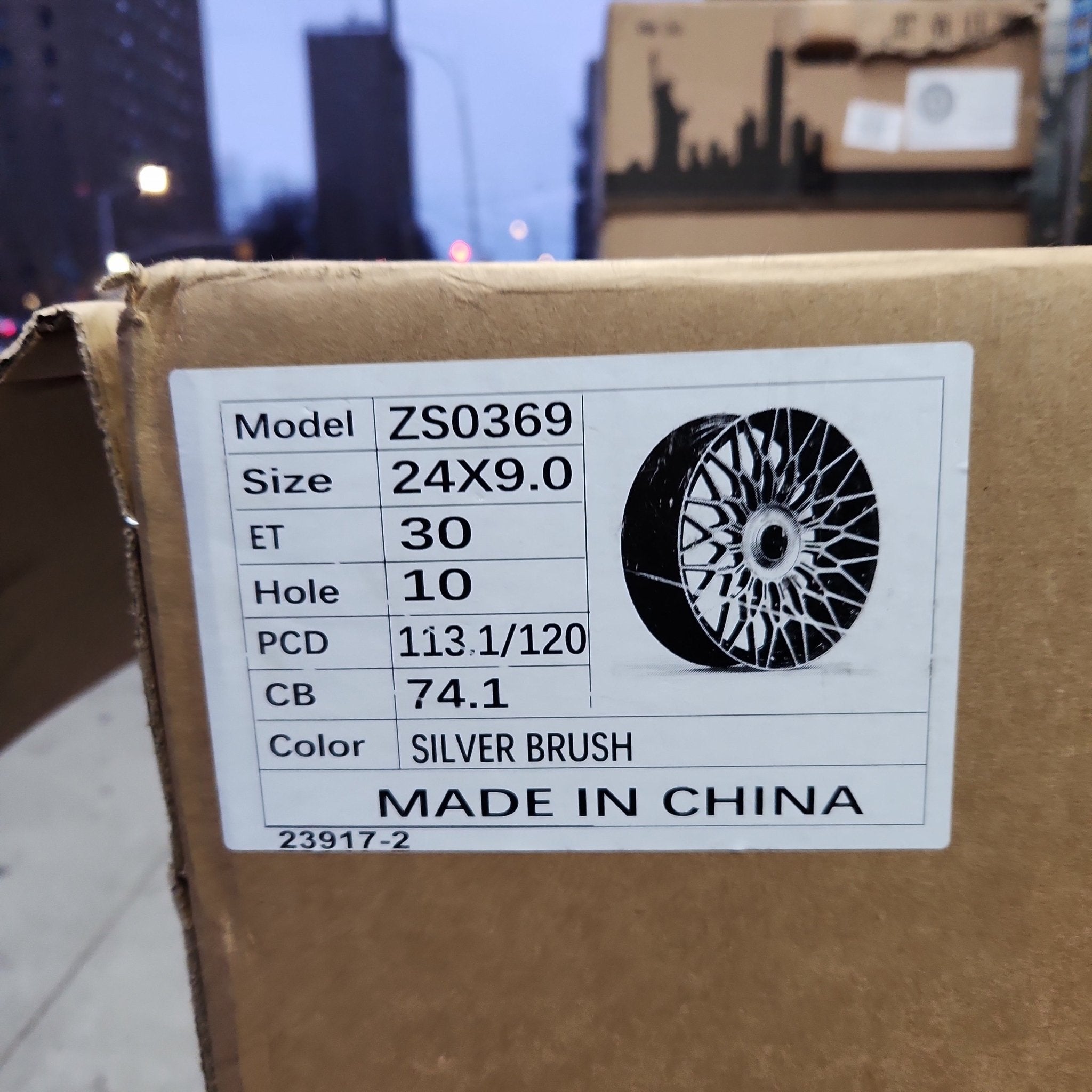 0369 OS FF-1 24X9.0 5x112 / 5x114.3/ 5x120 SILVER MACHINED FACE AND FLOARING CAPS