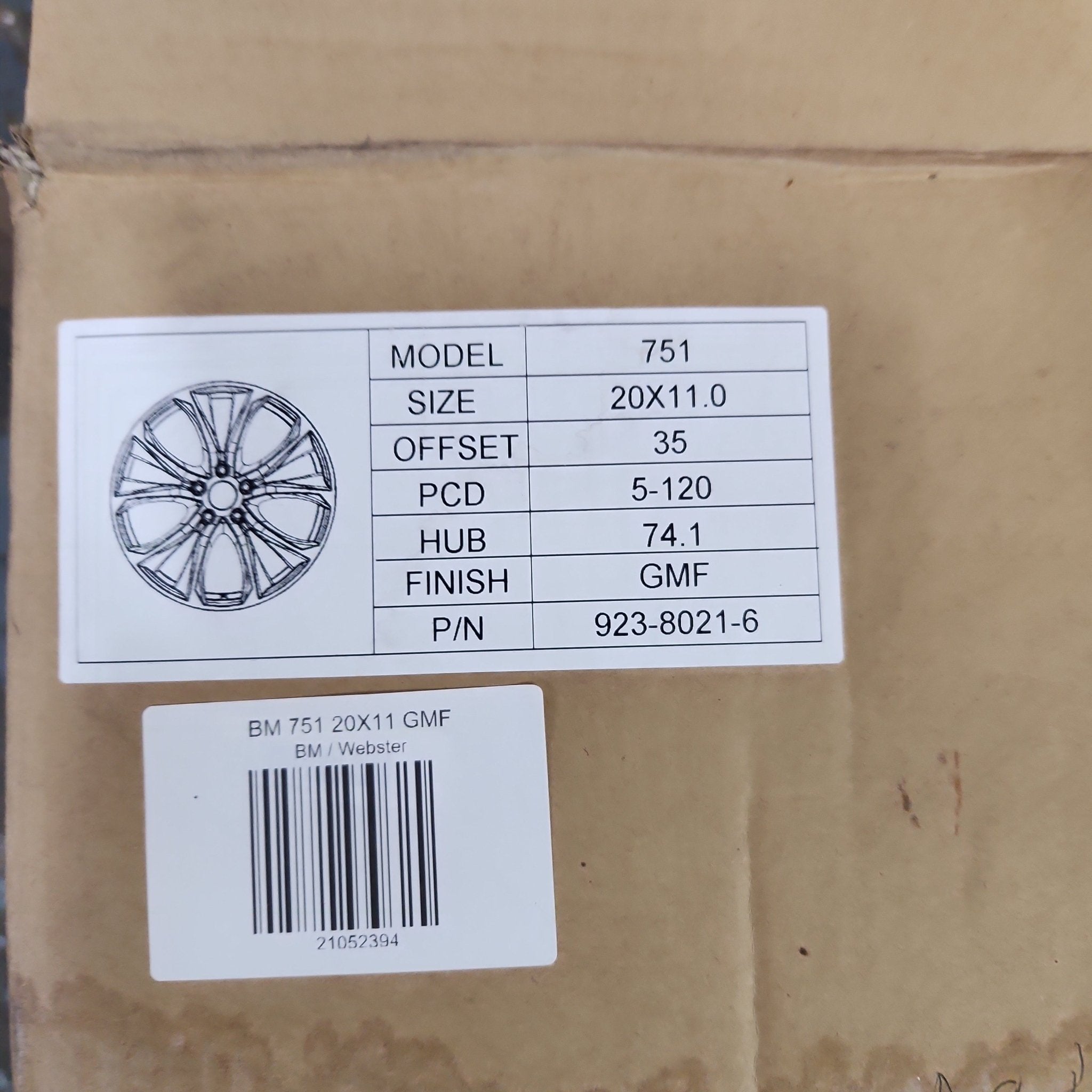 WHEELS 751 20X11 5X120 GUN METAL MACHINE FACE
