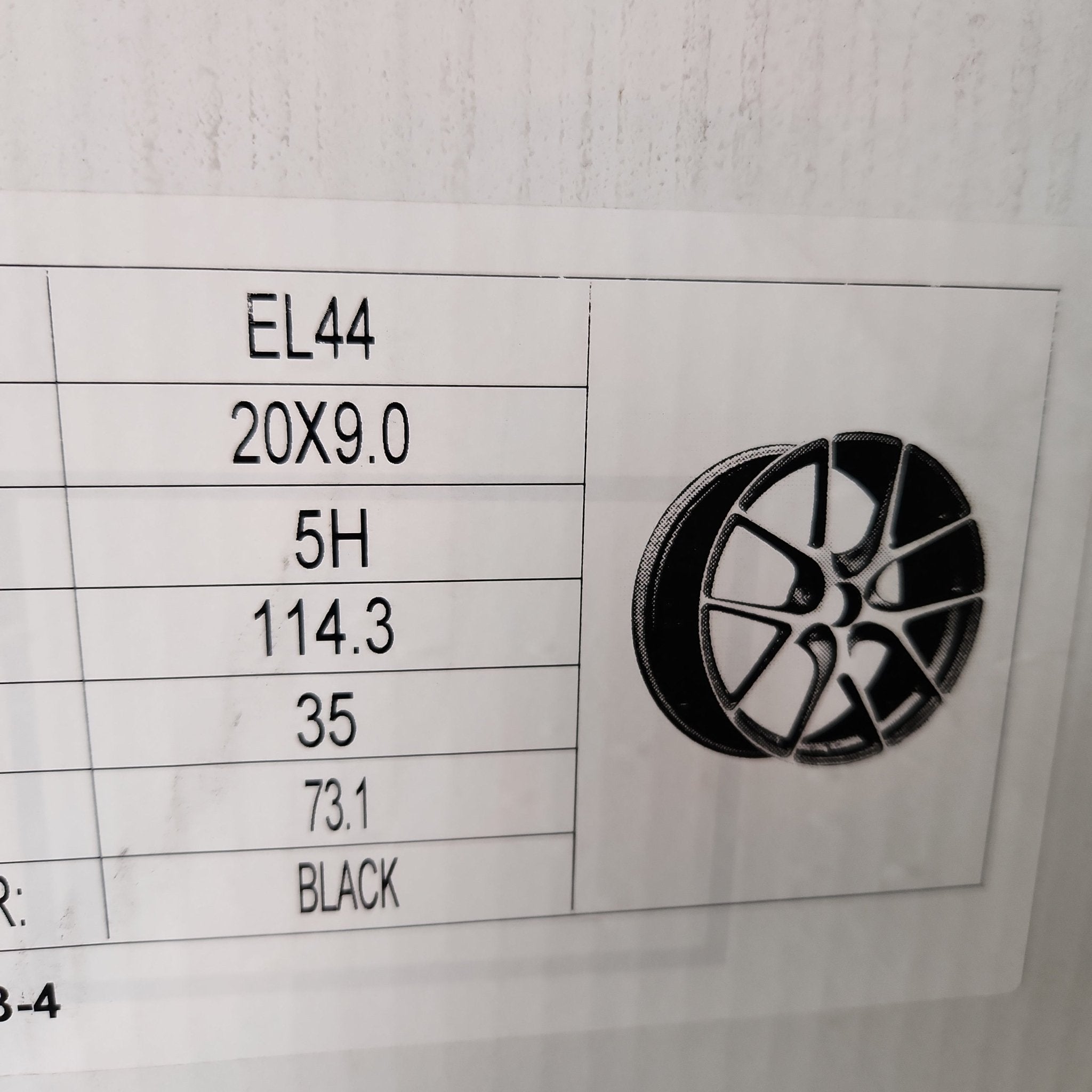 ELEMENT EL-44 20x9.0 5x114.3 GLOSS BLACK