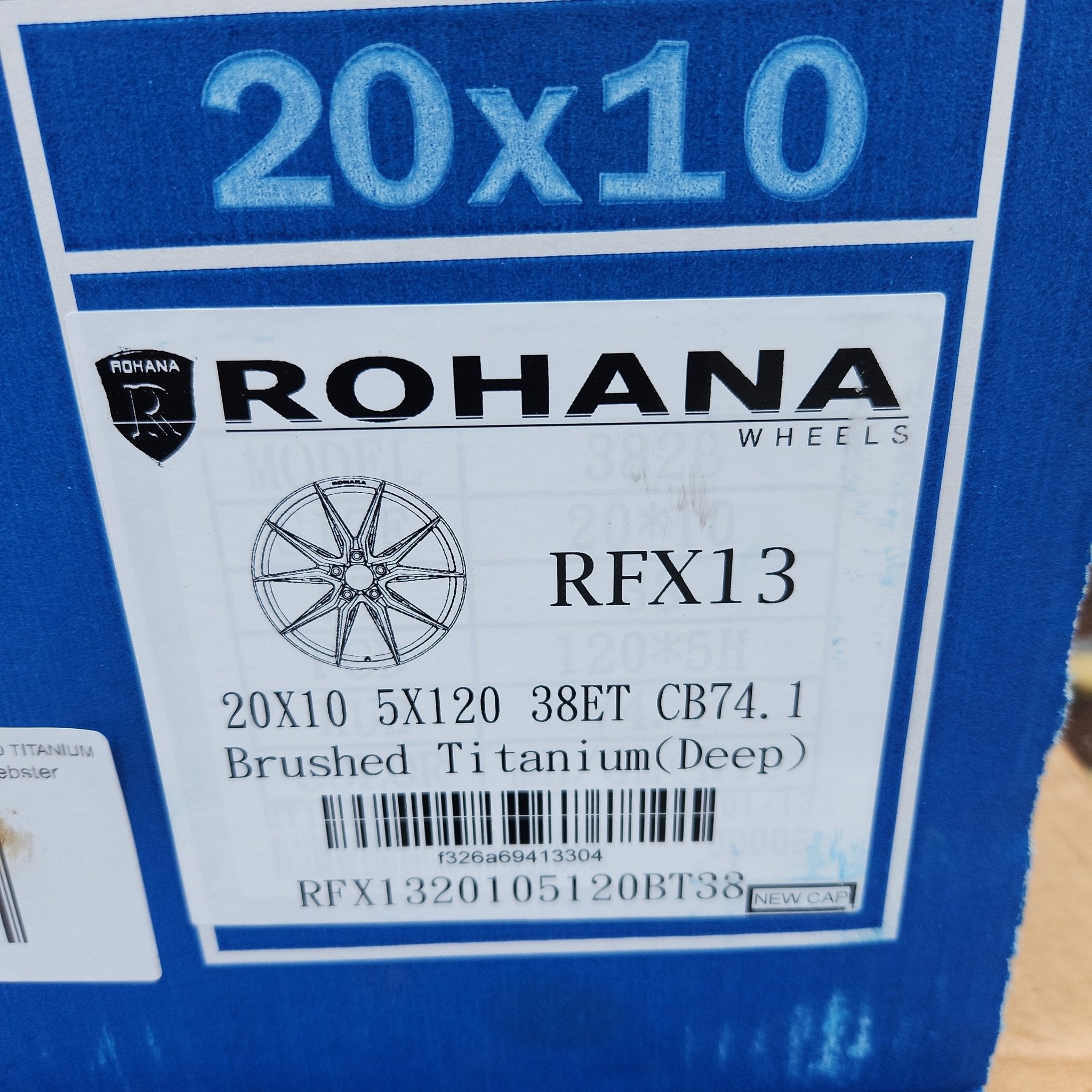 ROHANA RFX13 20x10 5x120 BRUSHED TITANIUM