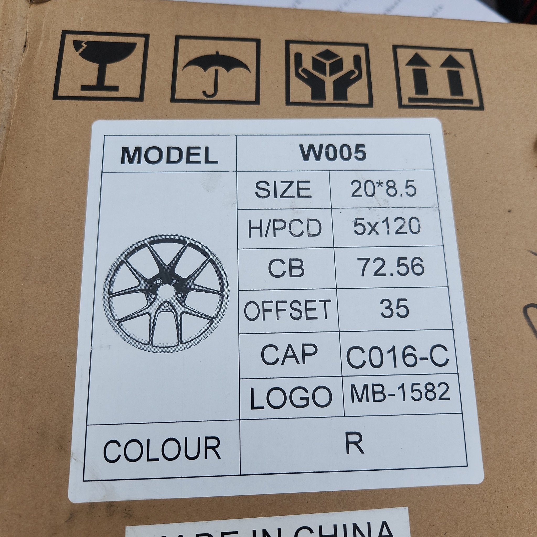 W005 20X8.5 5X120 RED