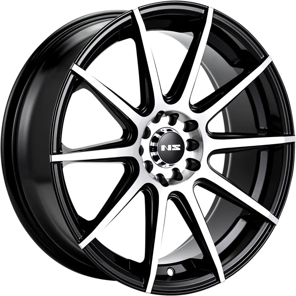 NS 1501 17X7.5 5X100- 5X4.5 BLACK MACHINED FACE
