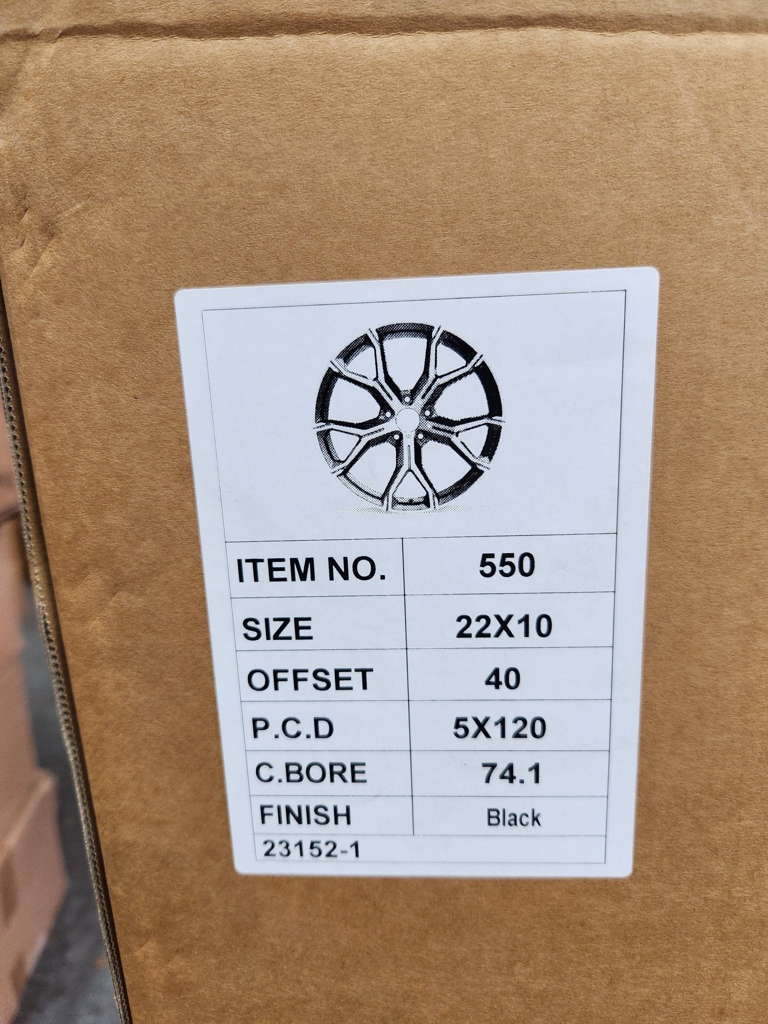 OE 5497 741M STYLE REP 22X10 5X120 PIANO BLACK