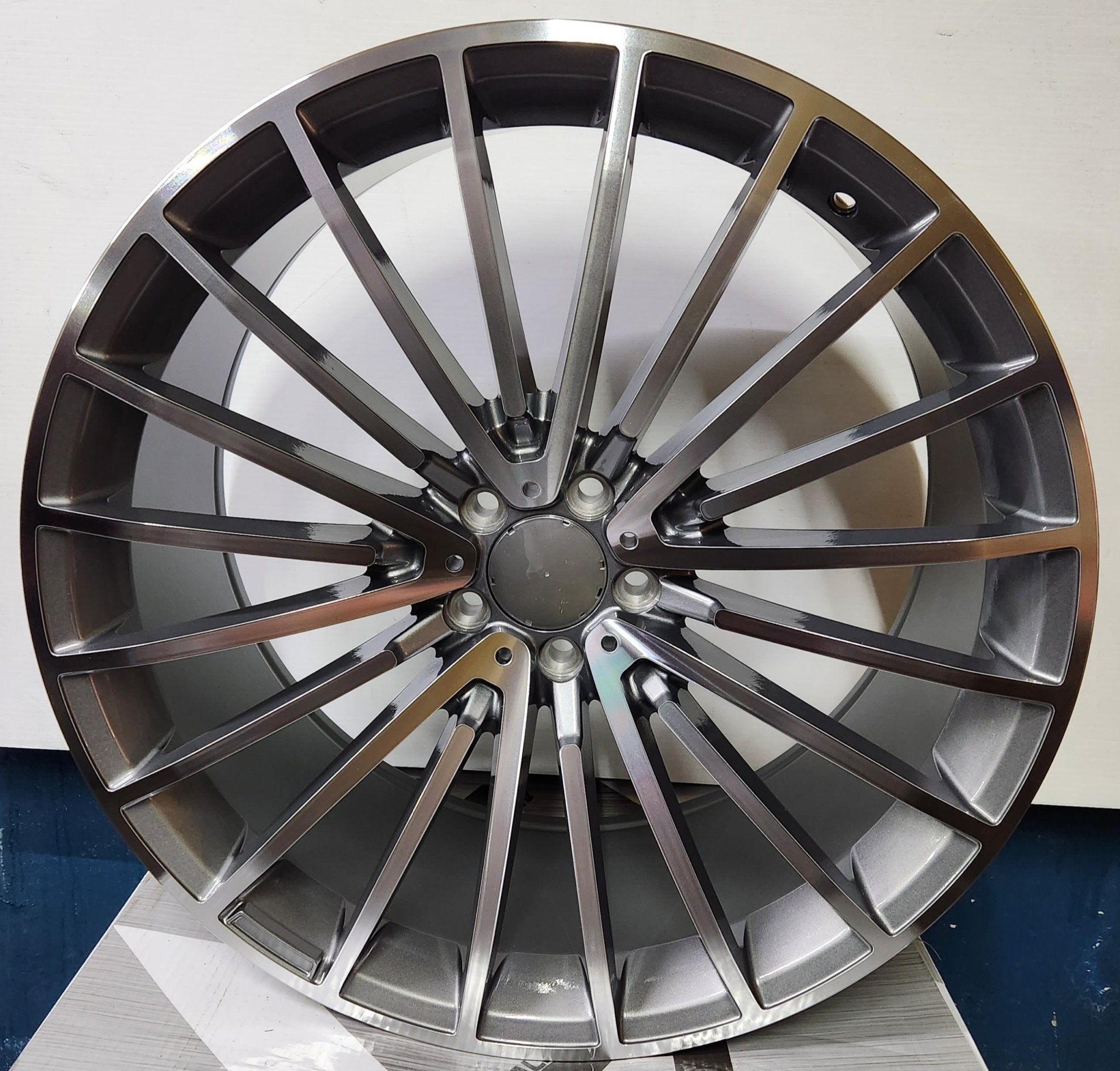 0235 M10 WHEELS 20X8.5 5X112 GLOSS GUN METAL MACHINE FACE