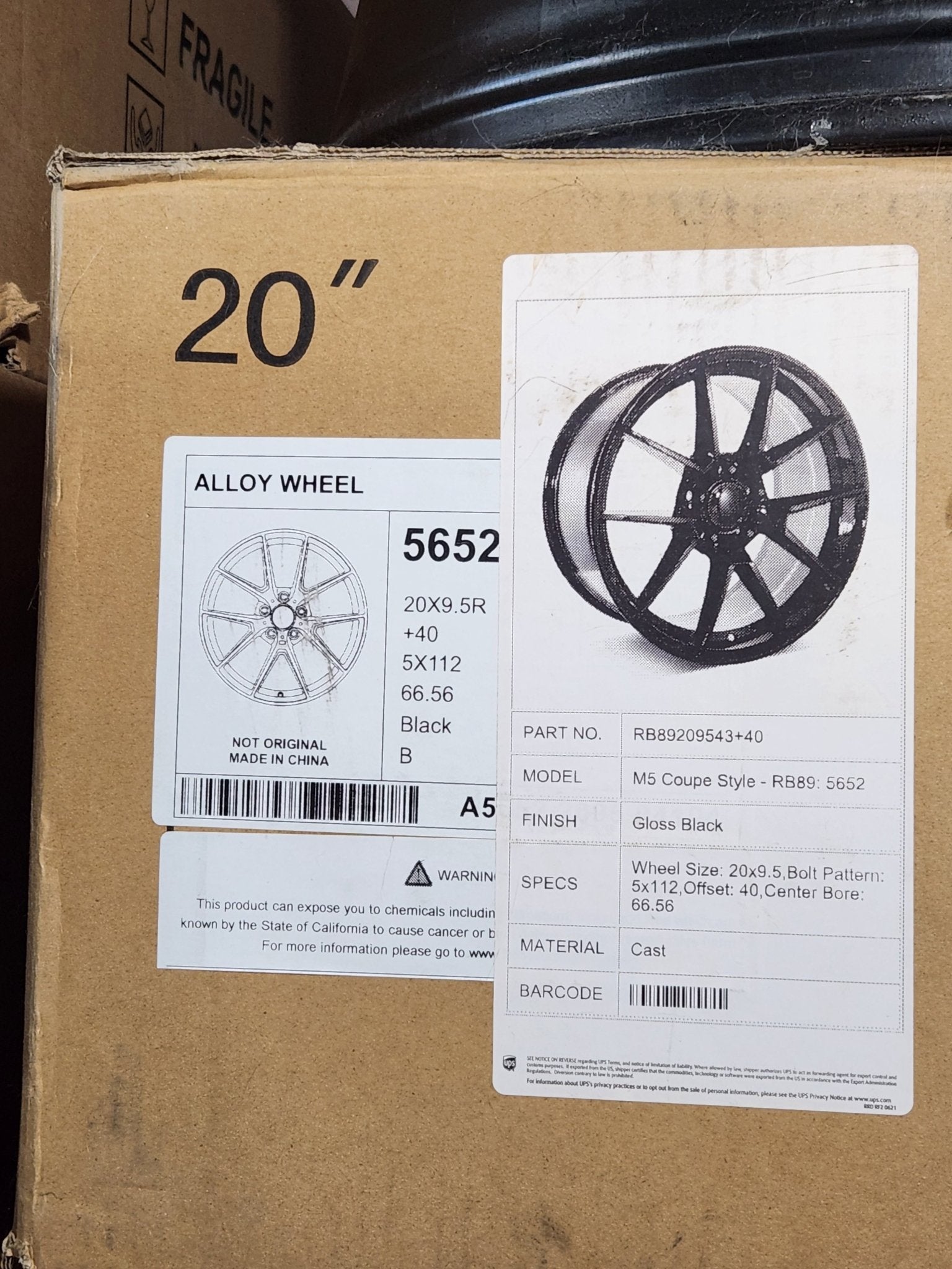WHEELS 5652 20X9.5 5X112 BLACK