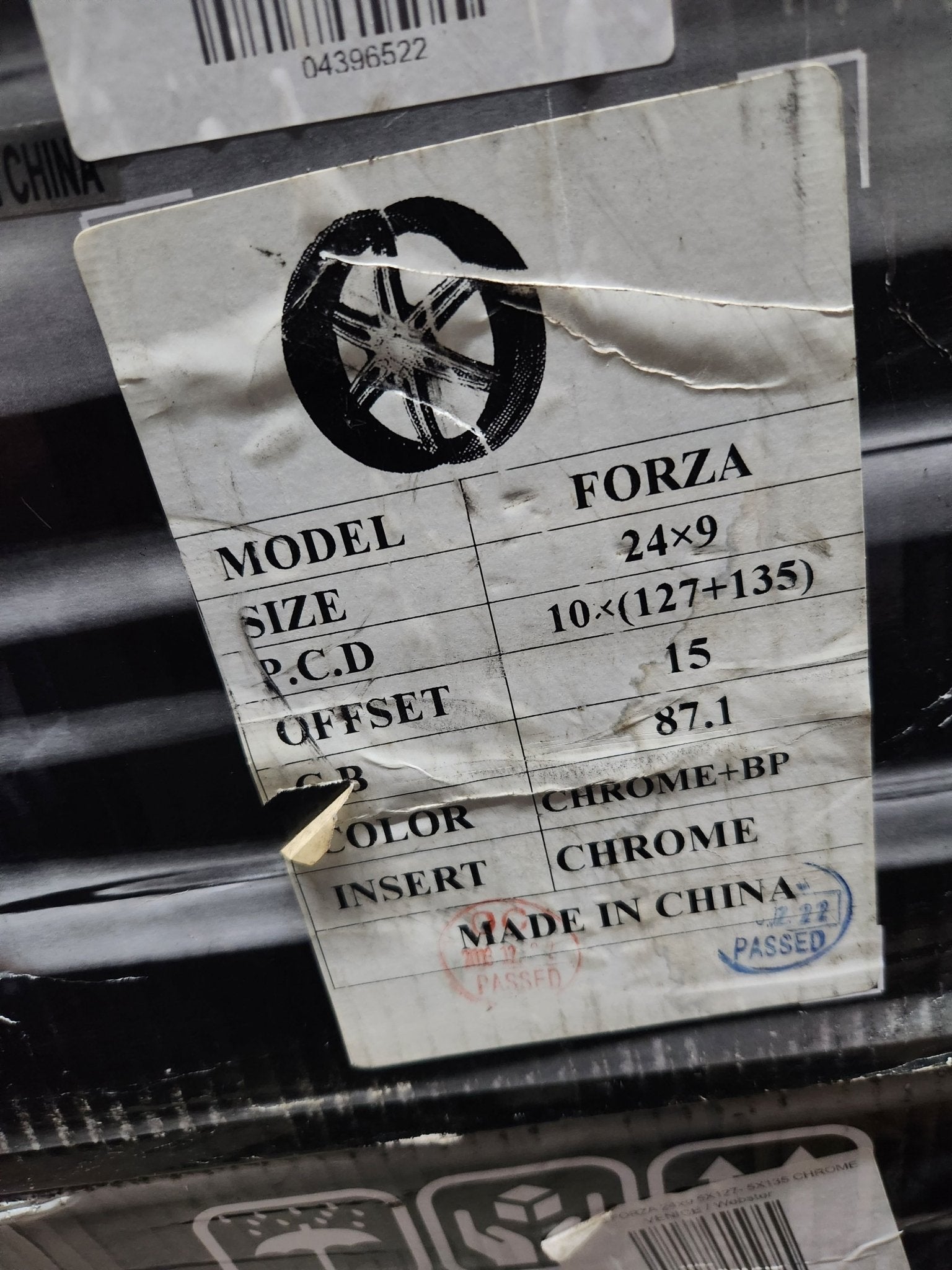 FORZA 24X9 5X127/ 5X135 CHROME