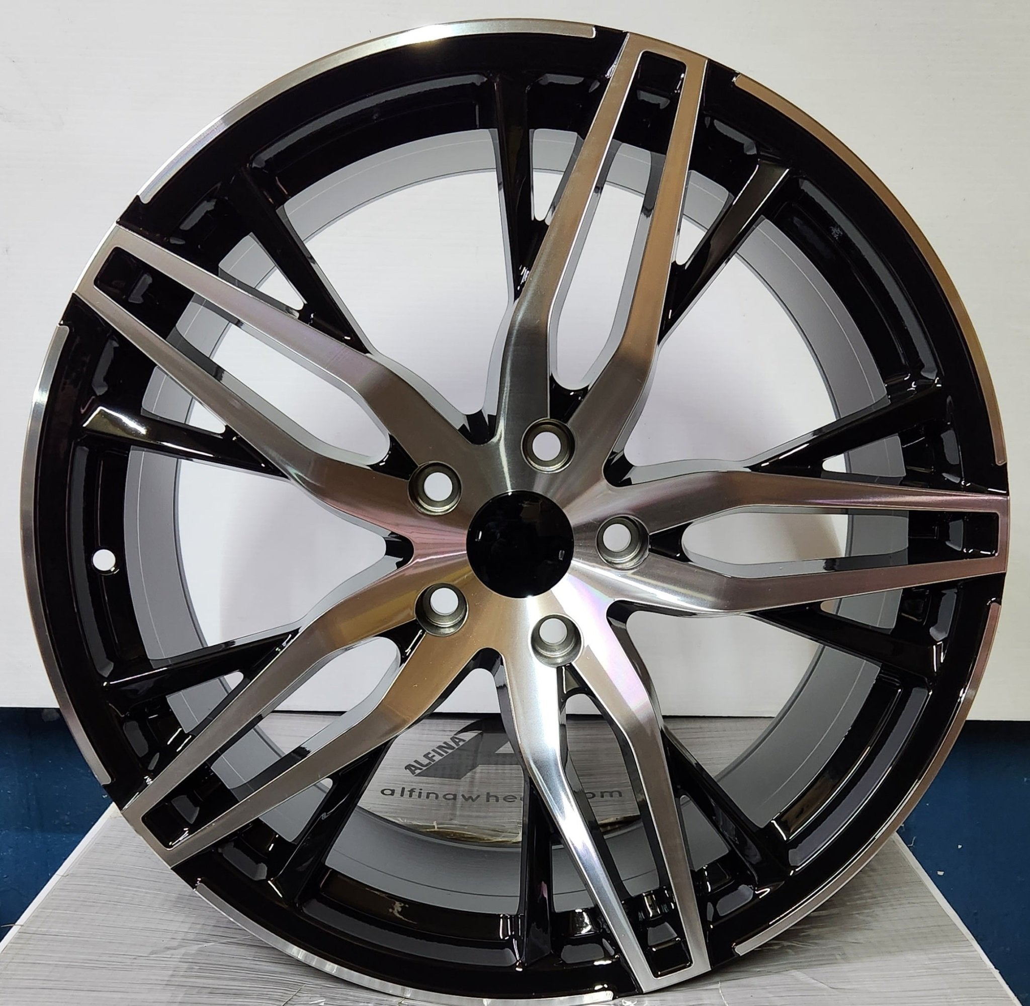 ZS070 ACCORD STAR SHAPE 19X8.5 5X114.3 BLACK MACHINE FACE