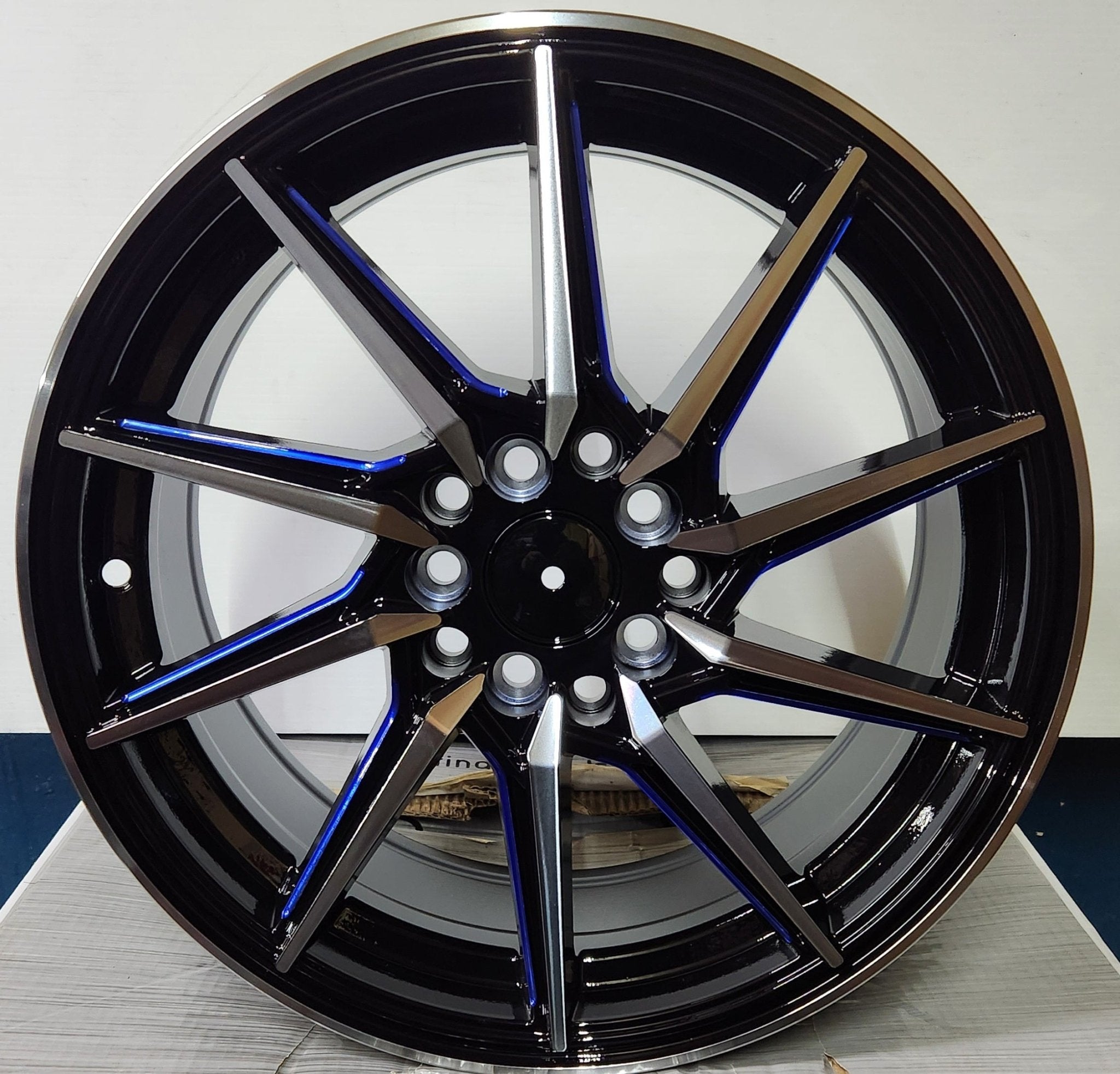 PEGASUS VS-110 16x7.0 5x100 5x114.3 GLOSS BLACK MACHINED FACE BLUE MILLED