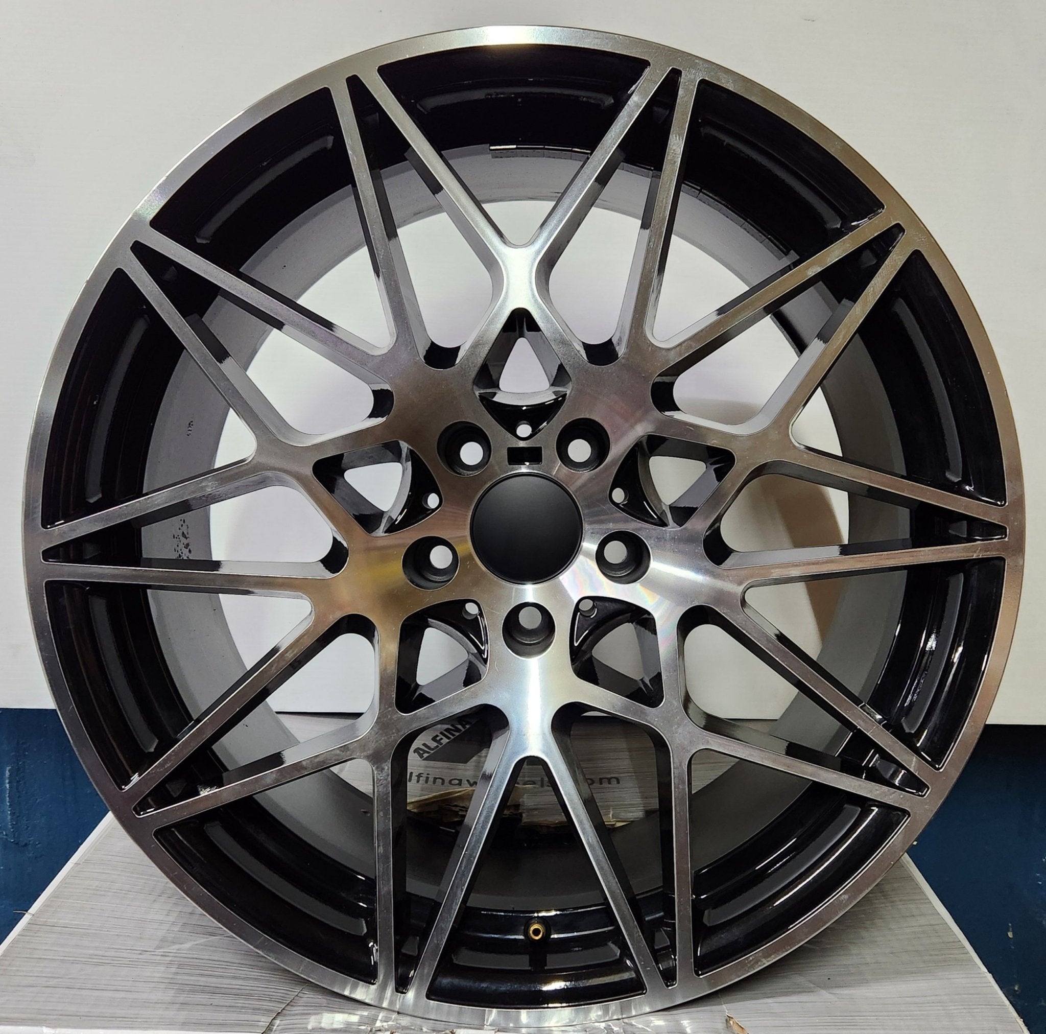 758 WHEELS 20X9.5 5X120 BLACK MACHINE FACE
