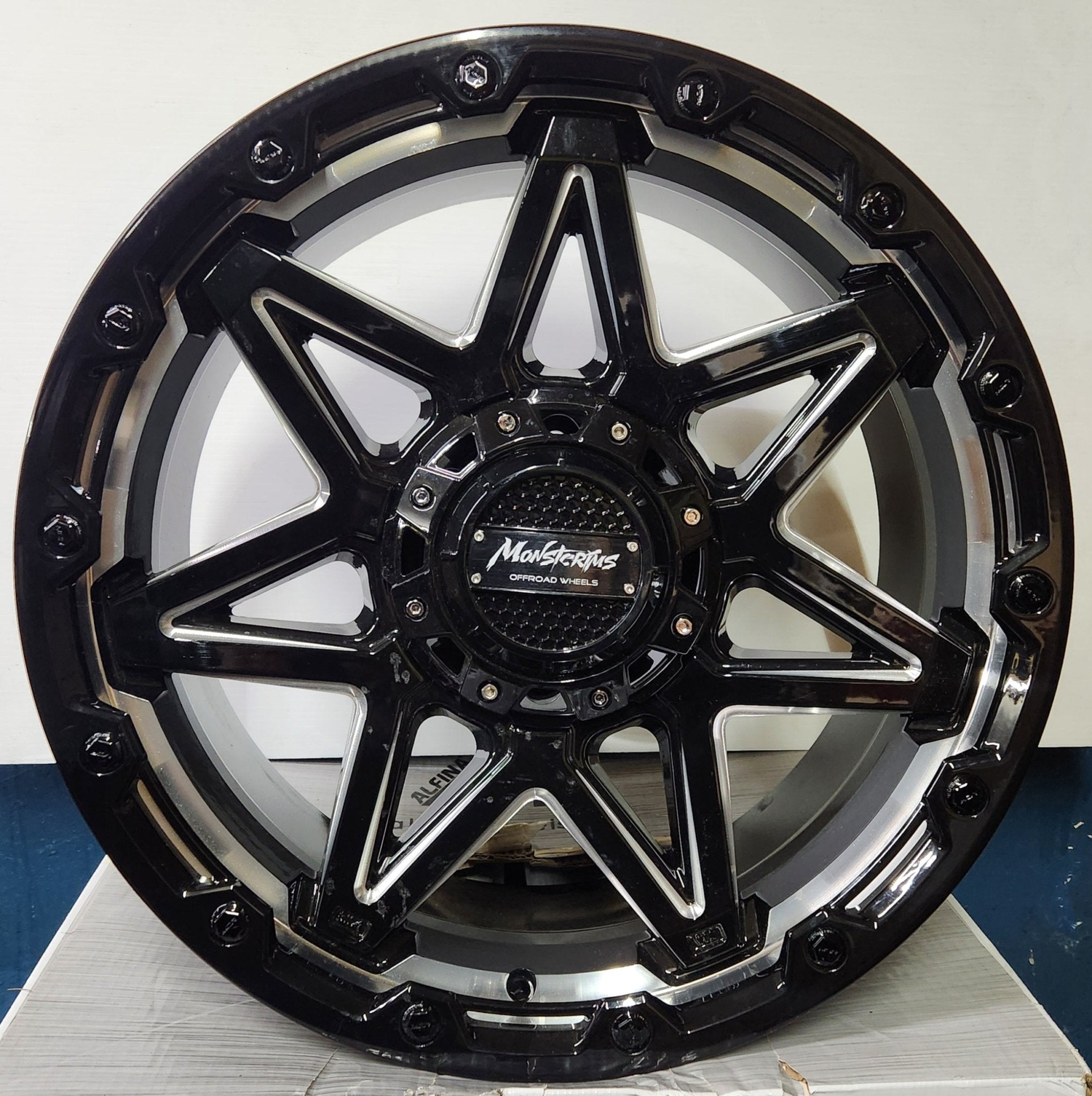 MOR-9 20x9.5 6x139.7 BLACK MILLING UNDER CUT BLACK RIVETS