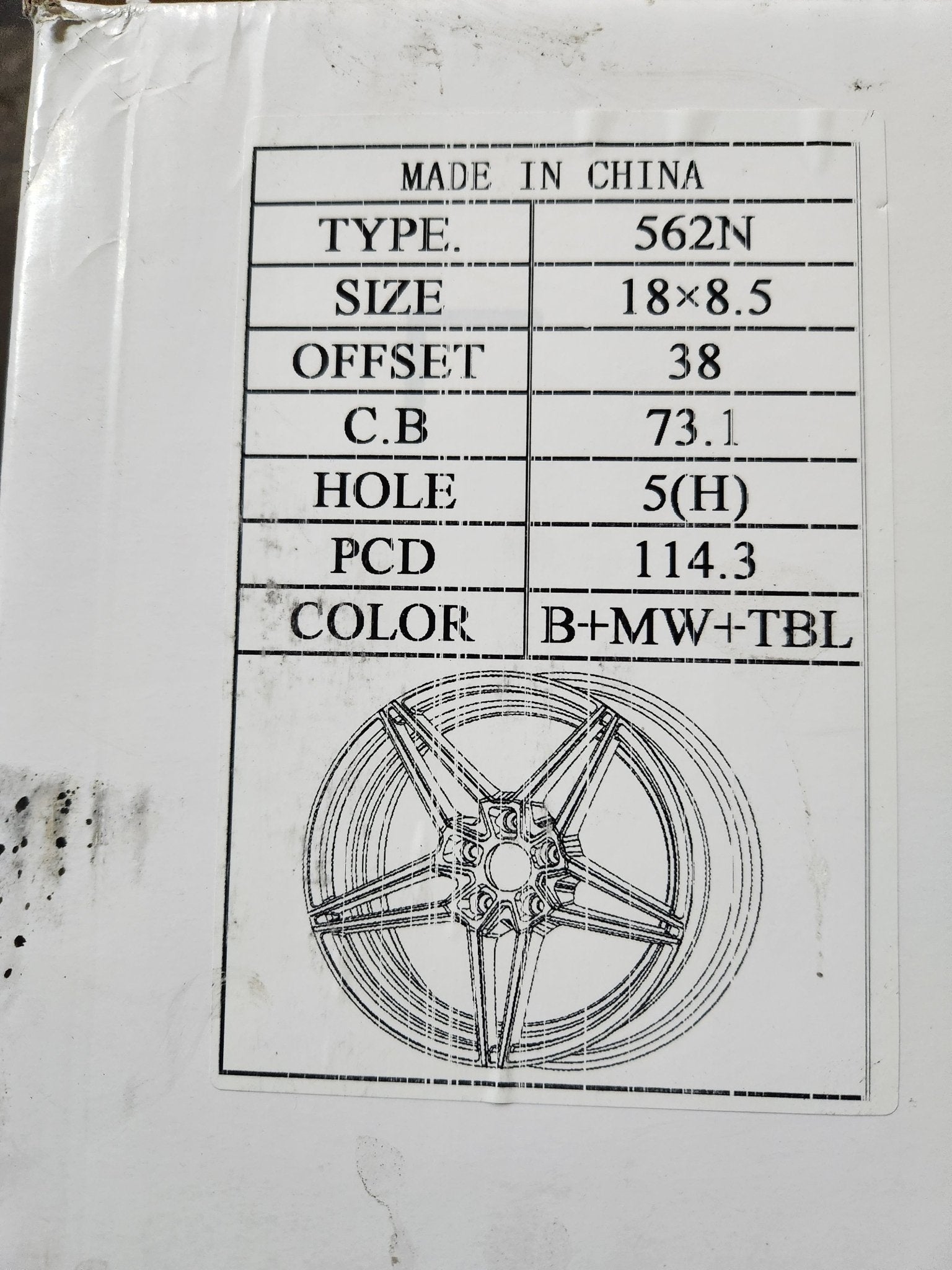 VELSEN 562-M 18X8.5 5X114.3 MW TBL BLUE