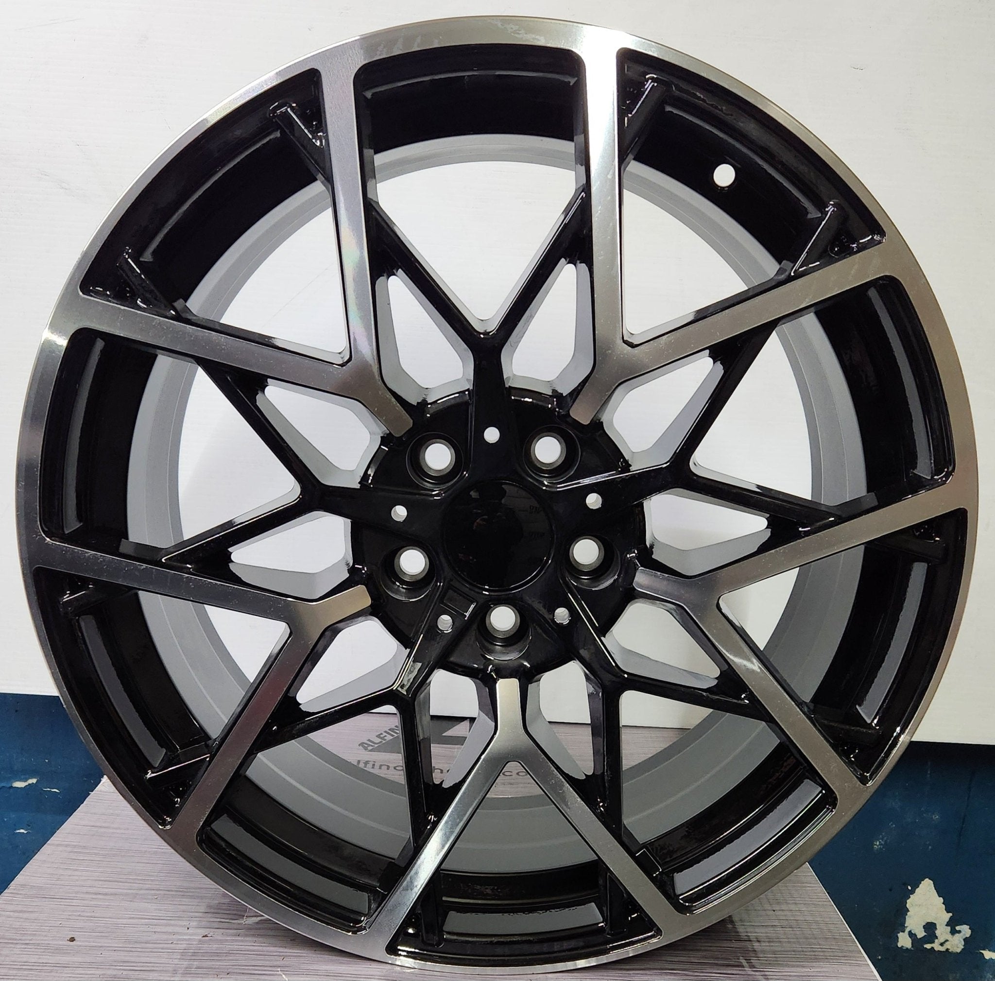 WHEELS M3 STYLE 1384 20X9 5X120 MACHINED FACE W BLACK OUTLINE