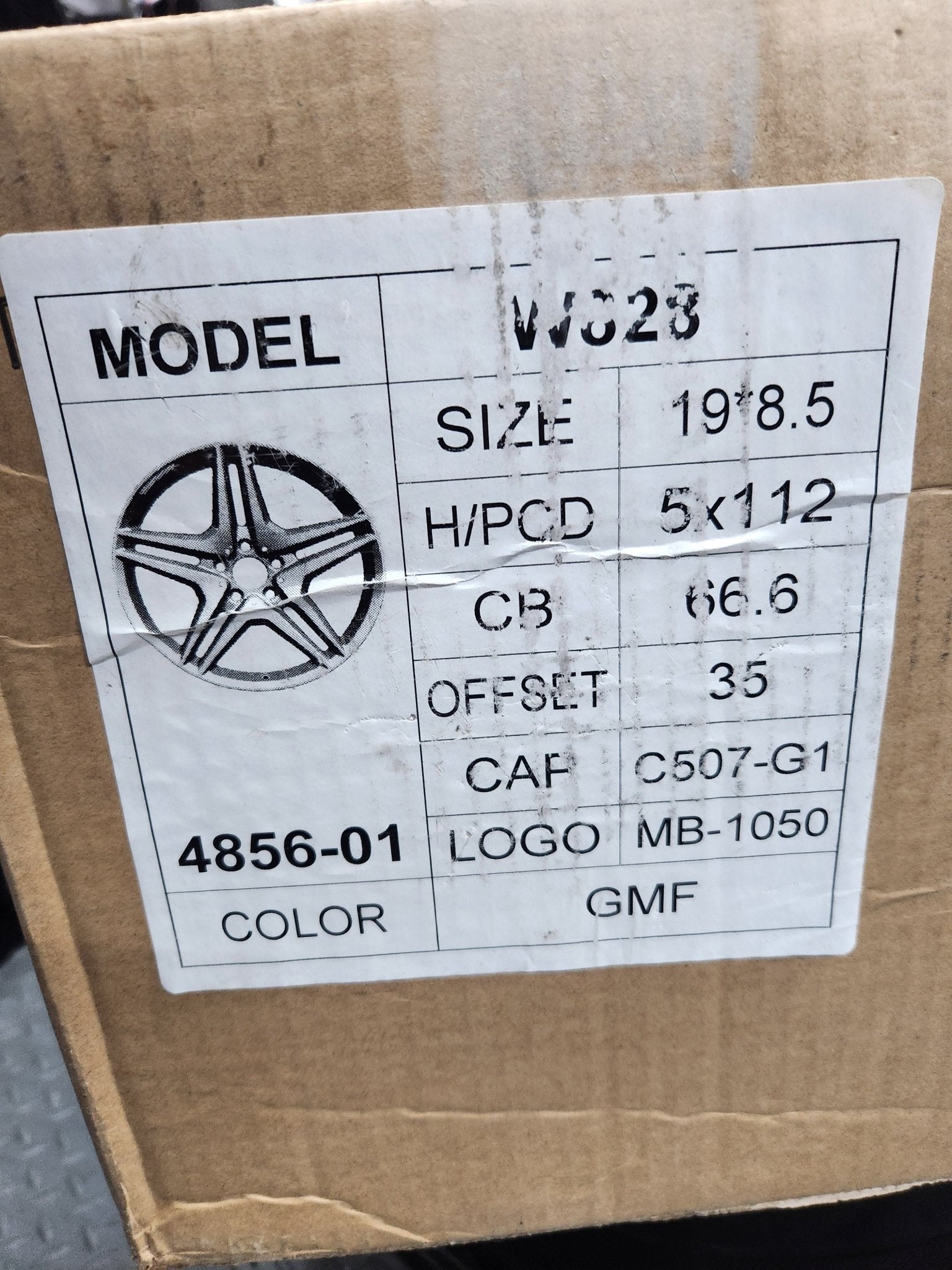 W828 19X8.5 5X112 GUNMETAL FACE