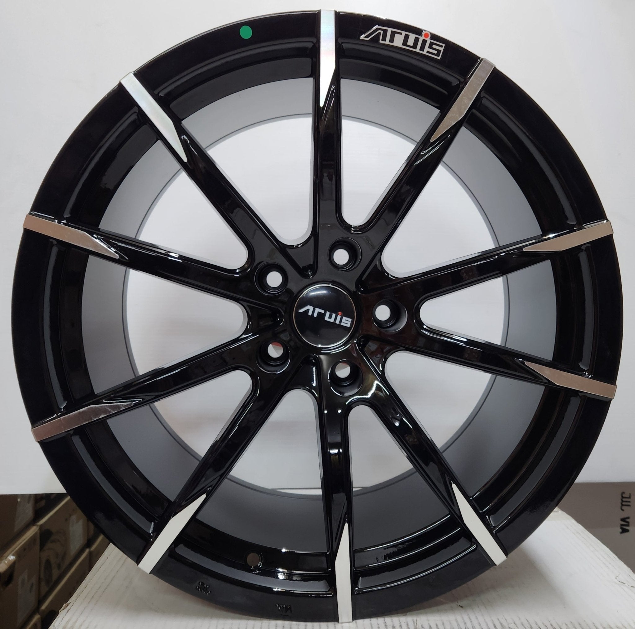 ARUIS AS73 19x9.5 5x4.5 BLACK MACHINE FACE