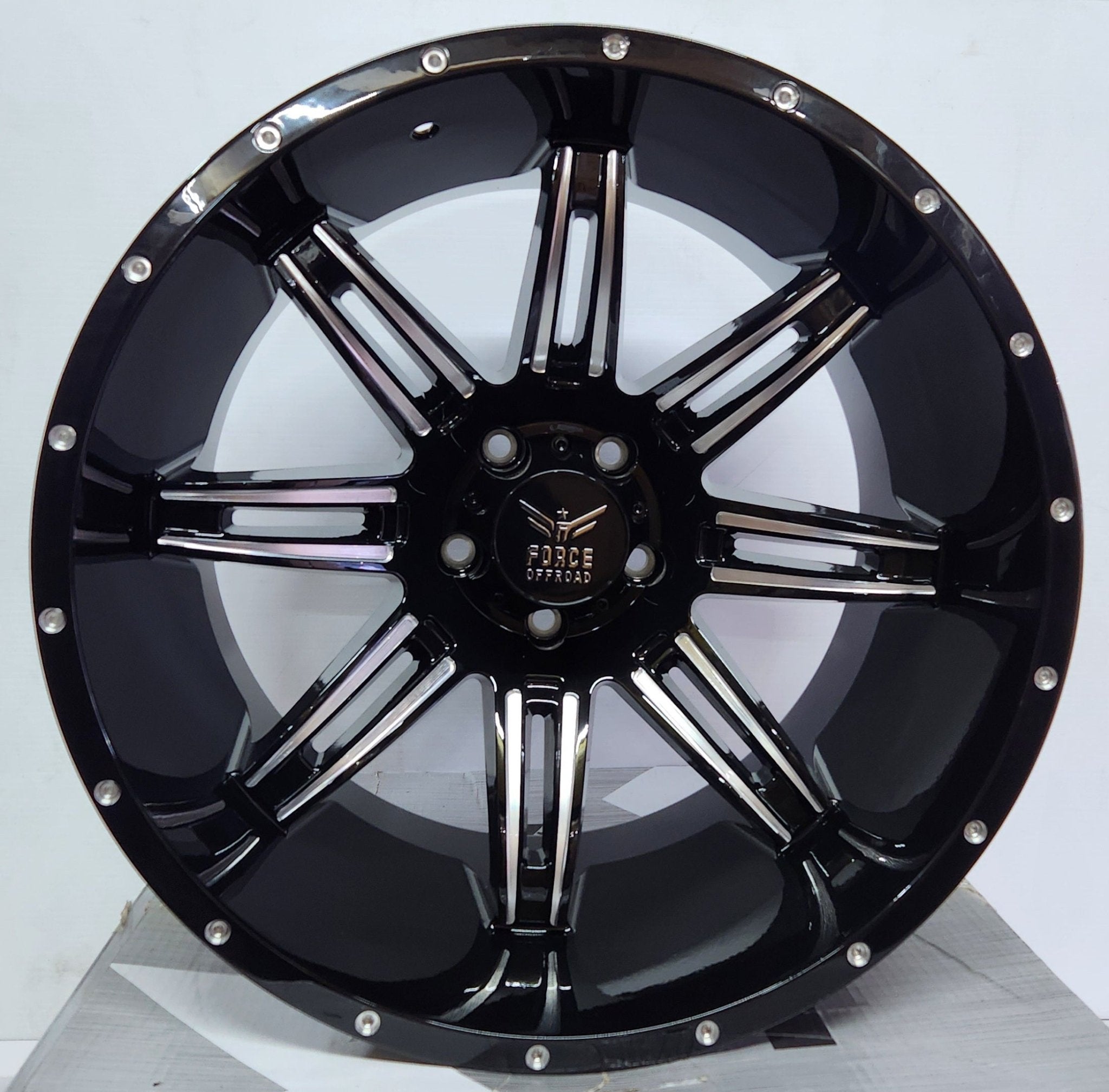 FORCE F32 20X12 5X127 BLACK MILLED