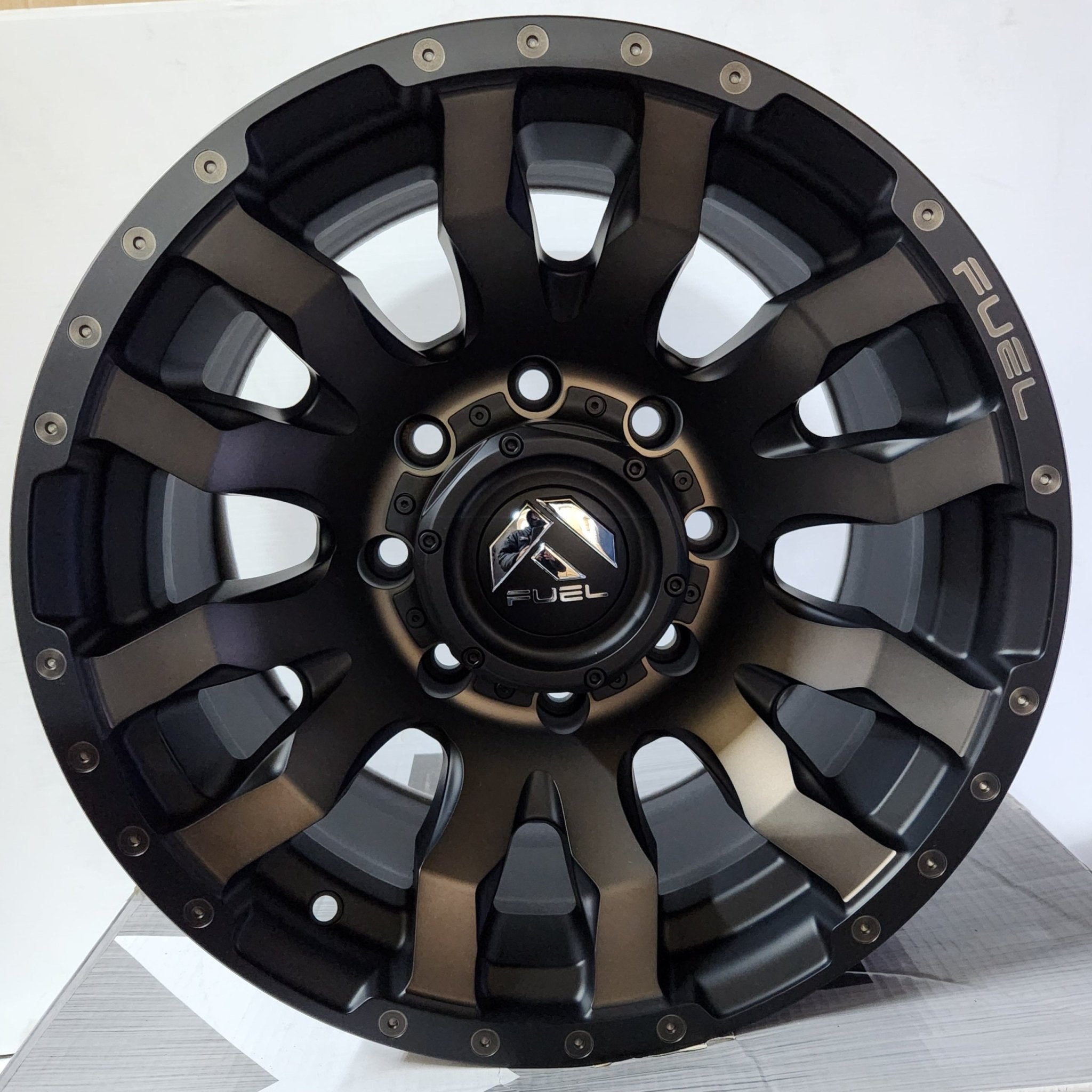 FUEL D674 17X9 8X170 MATTE BLACK MACHINED TINT CLEAR