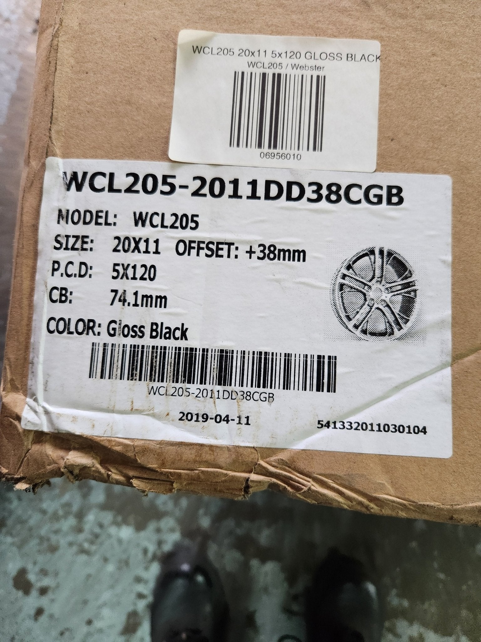 WCL205 20X11 5X120 GLOSS BLACK