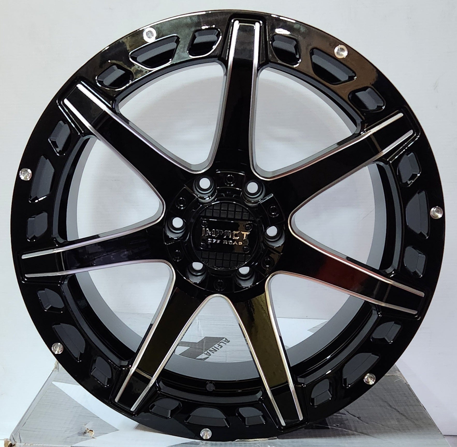 IMPACT-904 20x10 6x135 / 6x139.7 GLOSS BLACK WITH MACHINED MILLING WINDOW