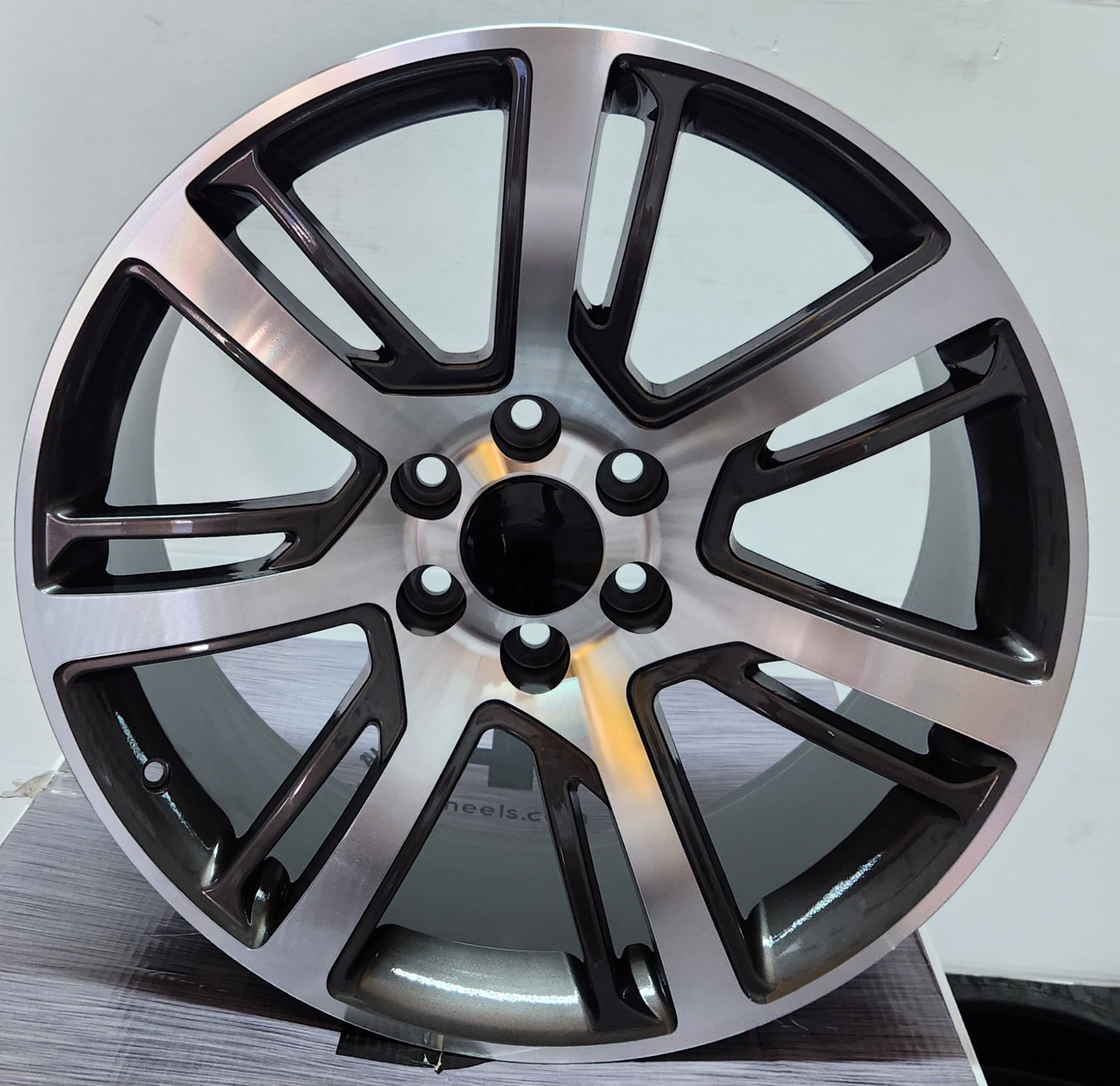 H707 ESCARLADE TURBINE STYLE 22x9 6x139.7 MATTE GUNMETAL MACHINE FACE