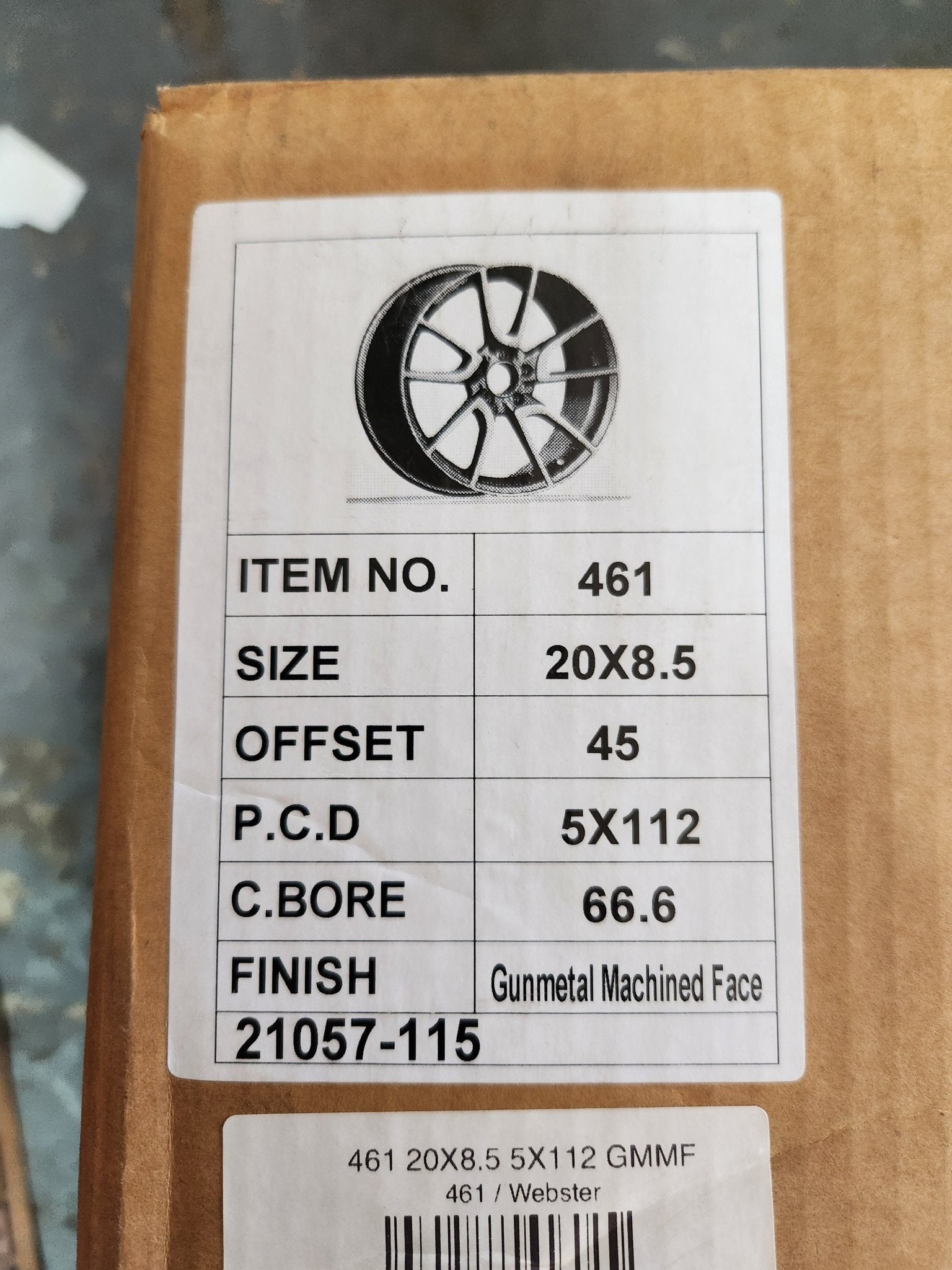 WHEELS 461 20X8.5 5X112 GMMF