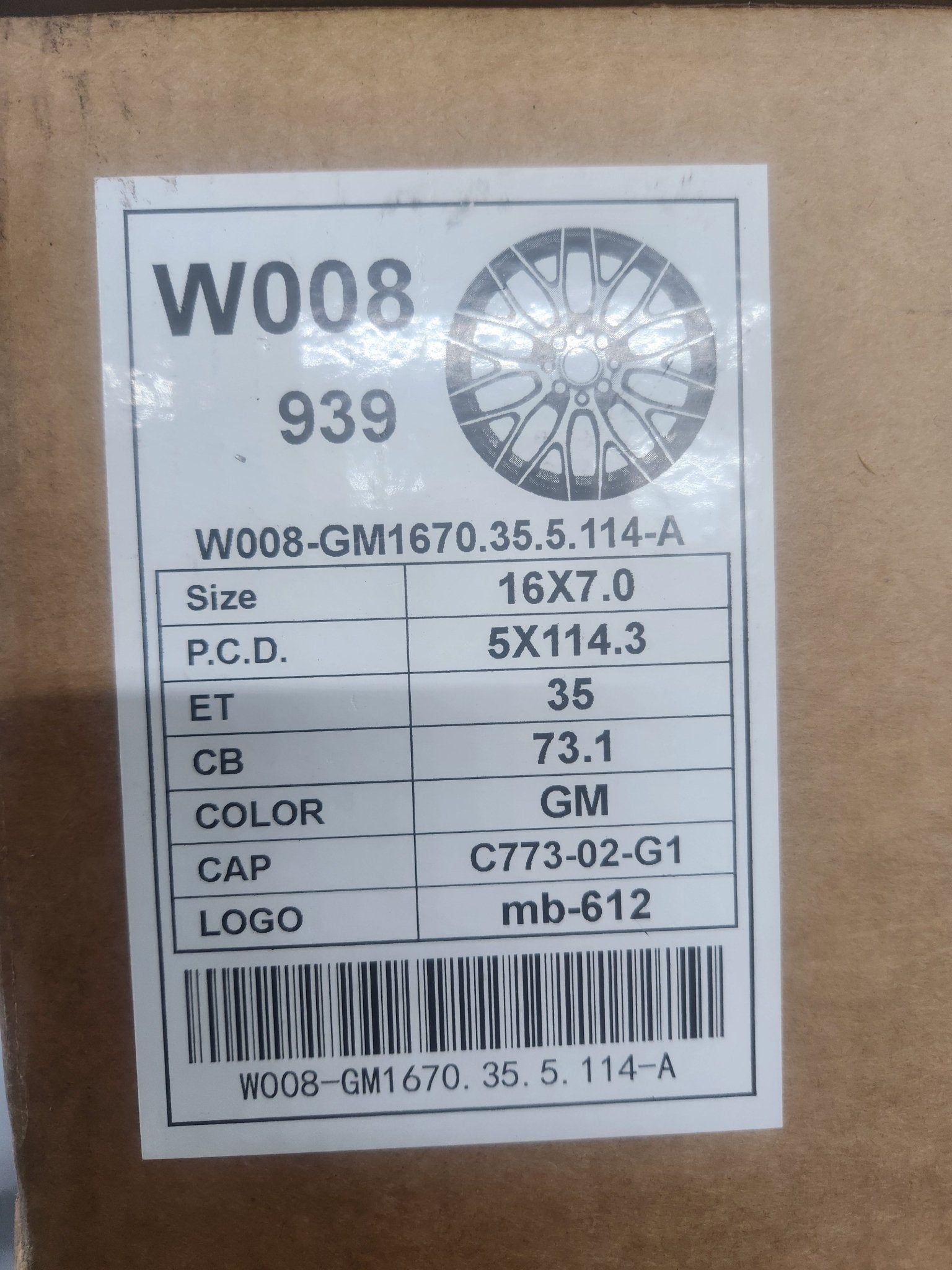 W008 16X7.0 5X4.5 GUNMETAL