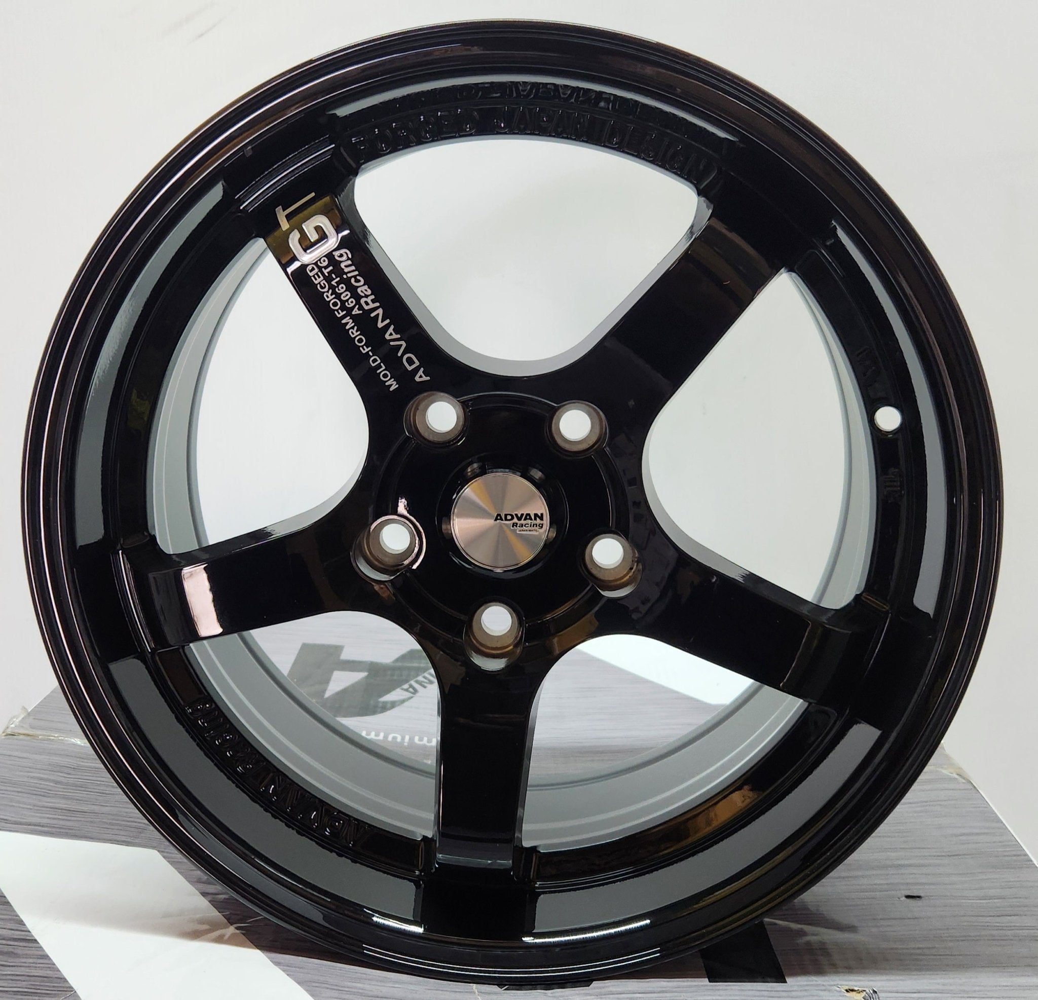 ZS19 ADVAN 16X7 5X114.3 5X112 PIANO BLACK MILLING LETTERS
