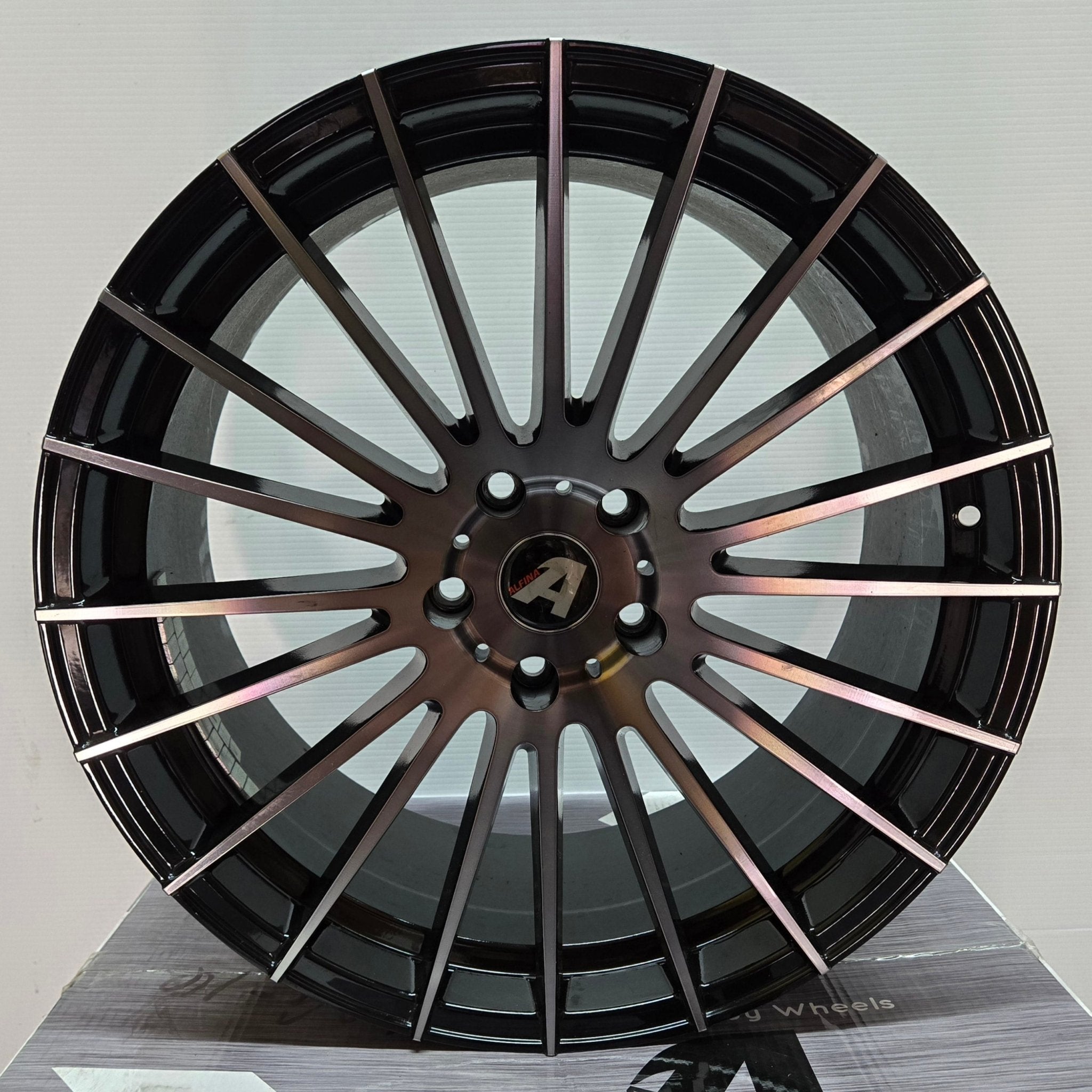 AF305 20X10 5X120 GLOSS BLACK MACHINED DARK TINT