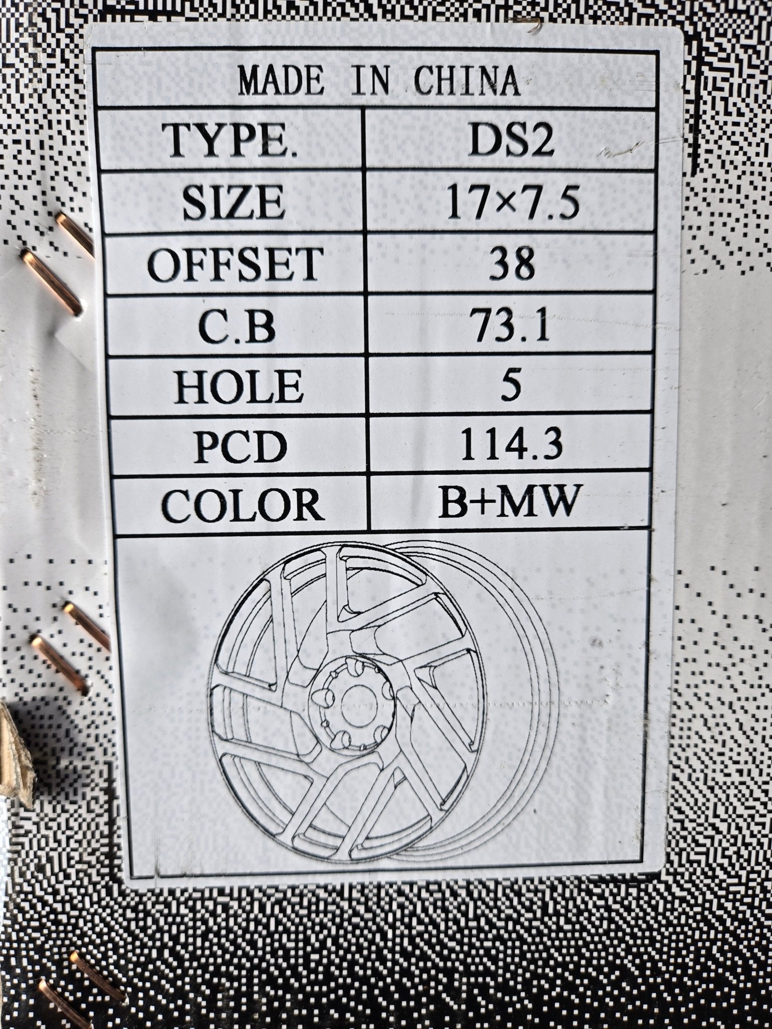 DRASTIC DS2-M 17x7.5 5x114.3 BLACK MILLING WINDOW