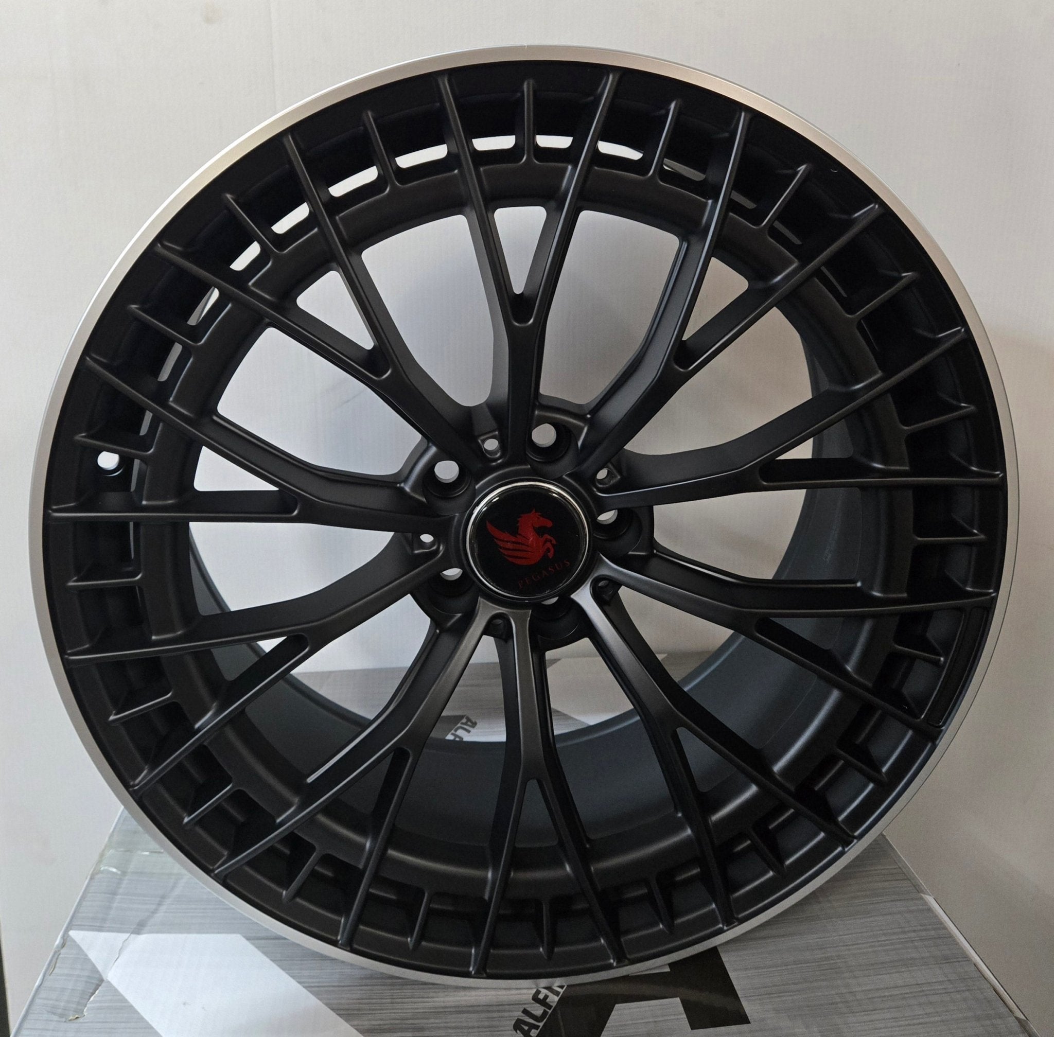 OE-FT607 20X8.5 5X112 BLACK MACHINED FACE