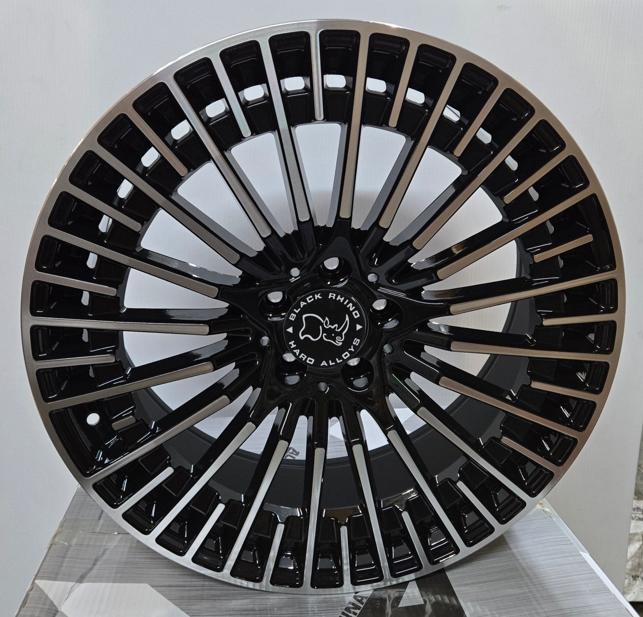 RD542 20x8.5 5x112 GLOSS BLACK MACHINE FACE