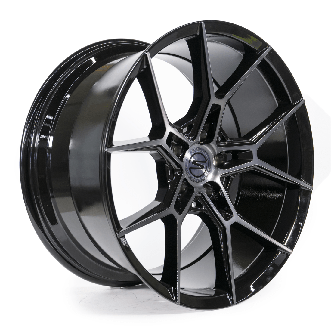 ARENA S102 ALPHINE 20X10.5 5X114.3 GLOSS BLACK BRUSHED DDT FACE CLEAR