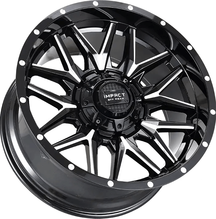 IMPACT OFF ROAD 819 20X10 8X180 PIANO BLACK W MACHINED MILLING WINDOWS