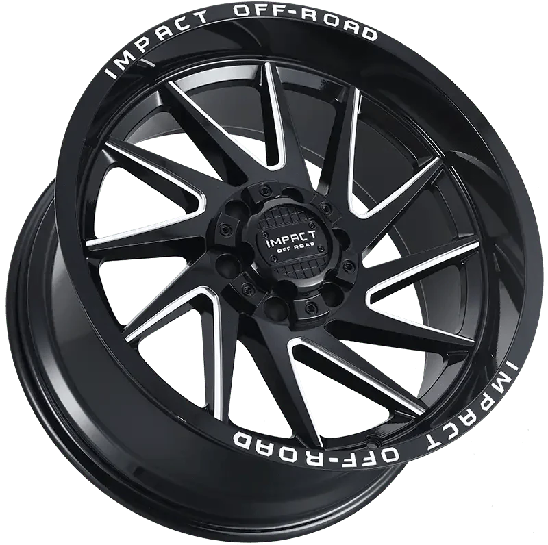 IMPACT OFF ROAD 824 22x12 6x135- 6x5.5 PIANO BLACK W WILLING WINDOWS